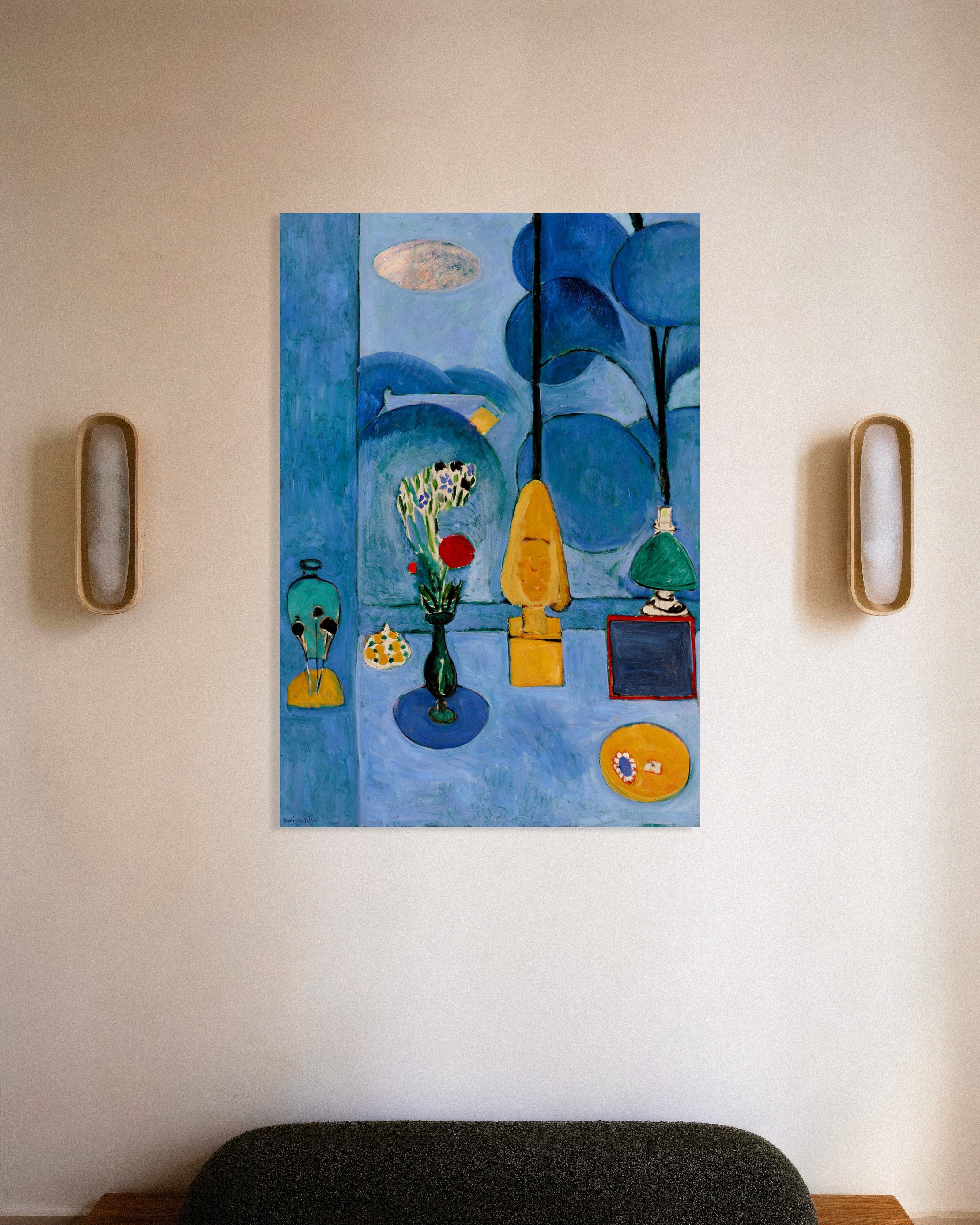 Poster of The blue window (1913) by Henri Matisse