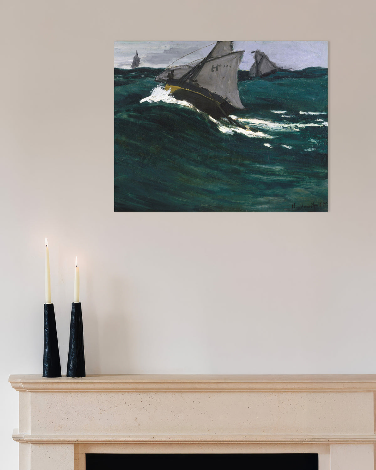 Affiche La Vague verte (vers 1866–1867) de Claude Monet