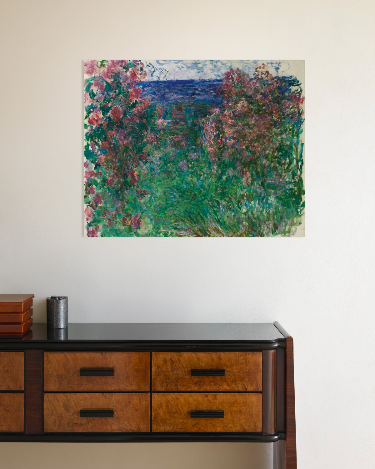 Affiche La Maison dans les roses (vers 1925) de Claude Monet