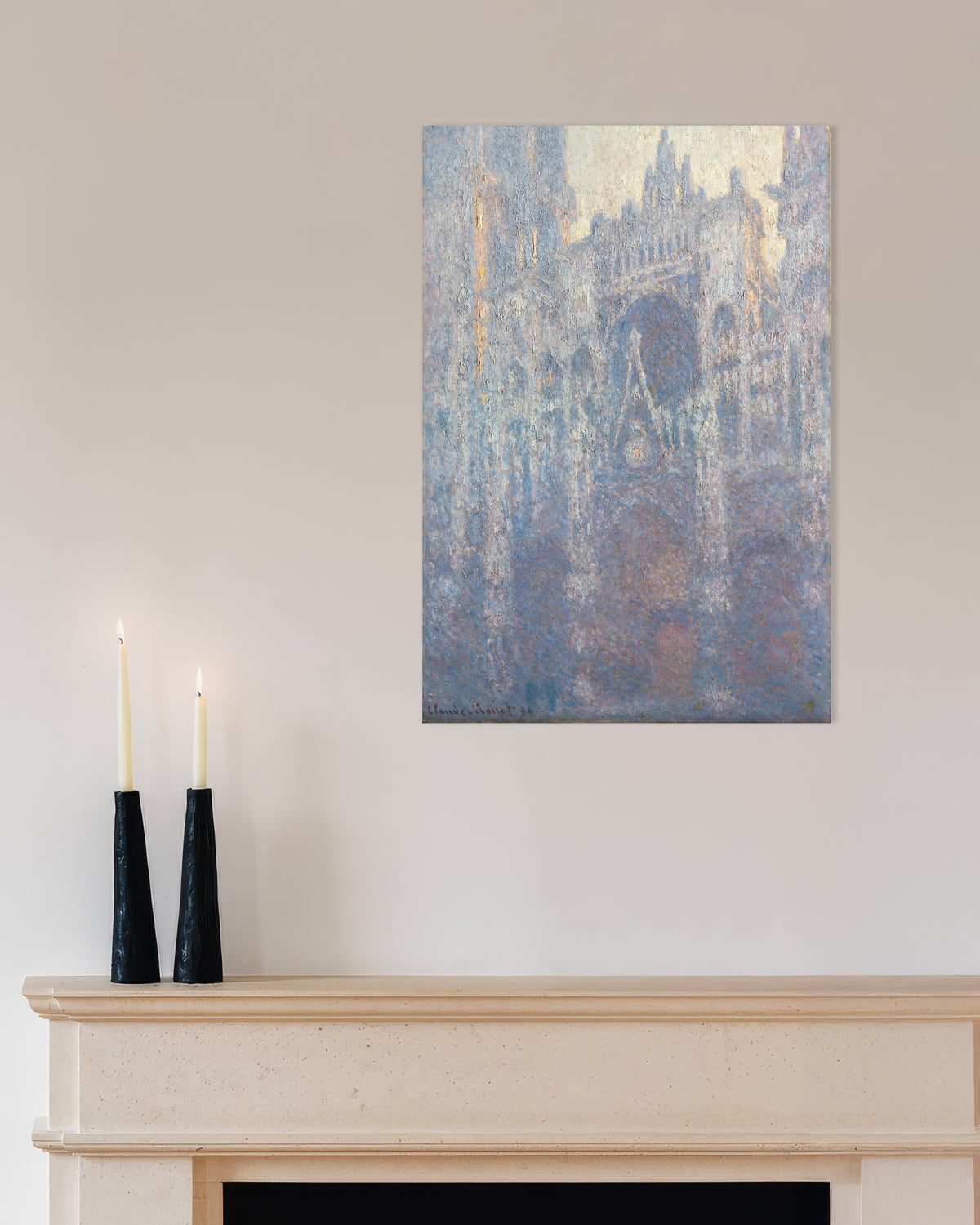 Affiche Le Portail de la cathédrale de Rouen, lumière du matin (1894) de Claude Monet