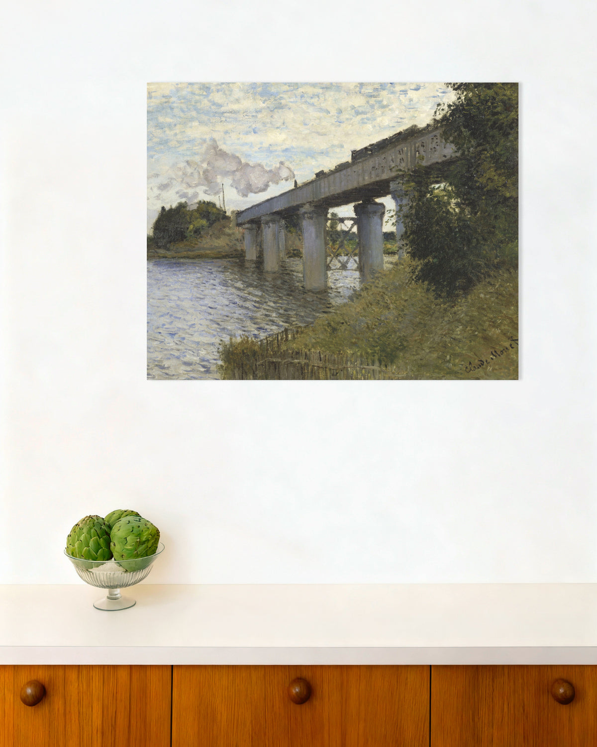Affiche Le Pont du chemin de fer à Argenteuil (1873–1874) de Claude Monet