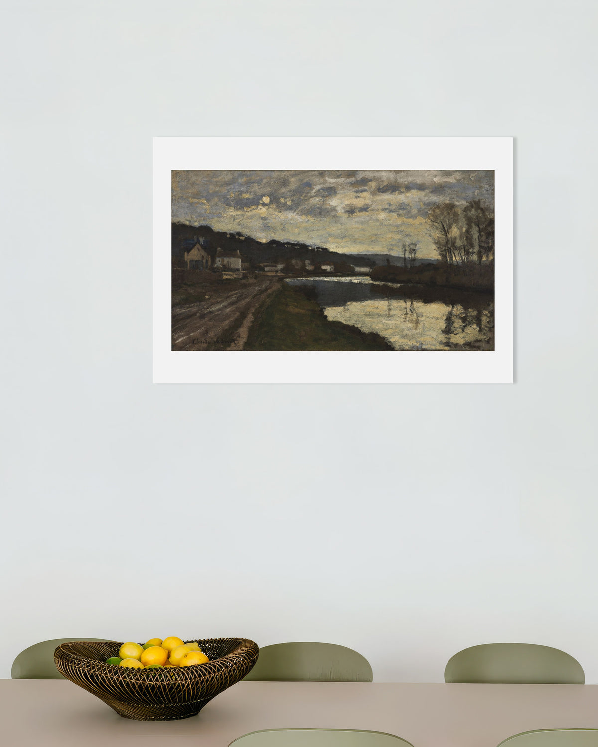Affiche La Seine à Bougival (1870) de Claude Monet