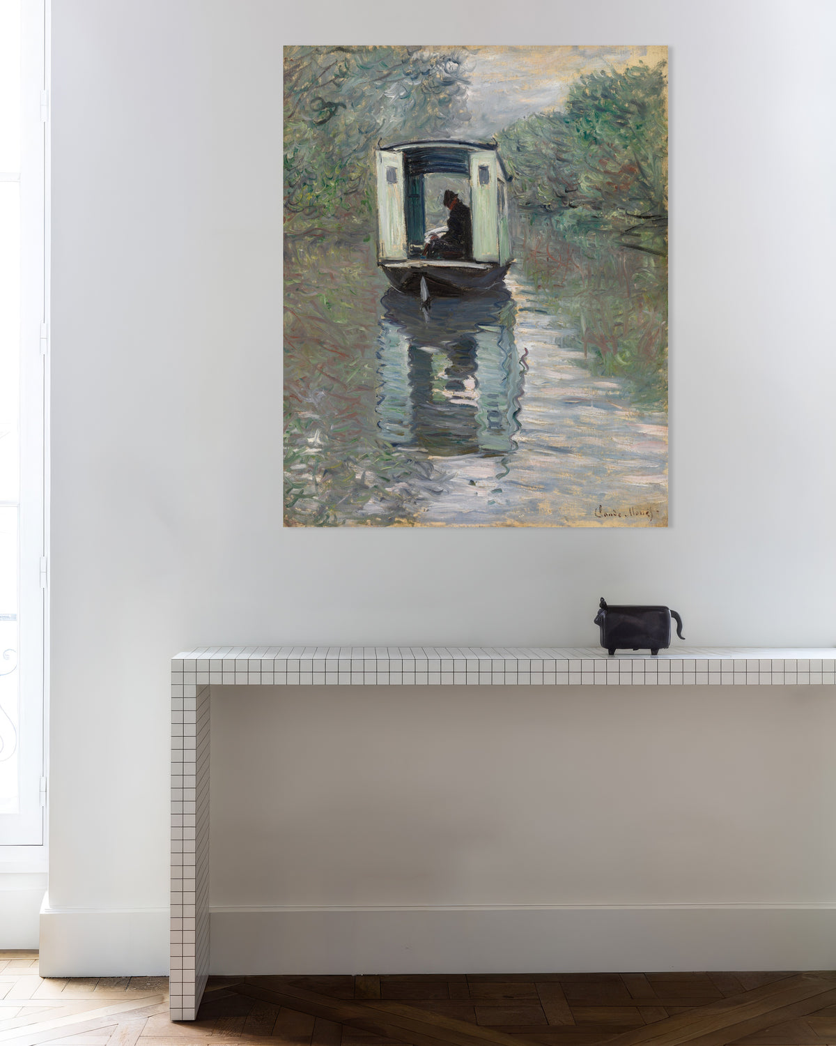Affiche Le Bateau-atelier (1876) de Claude Monet
