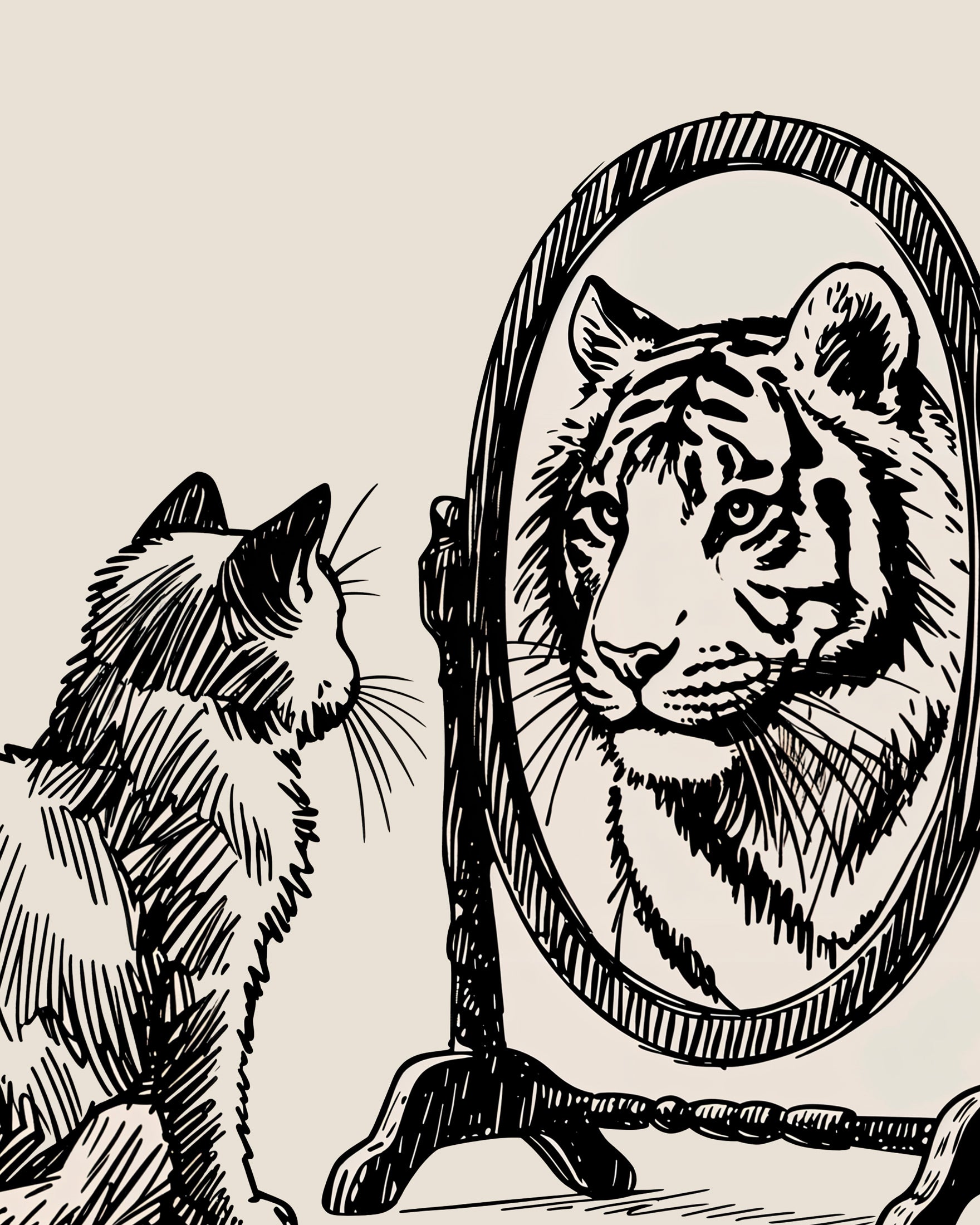 Le chat et le tigre - Affiche