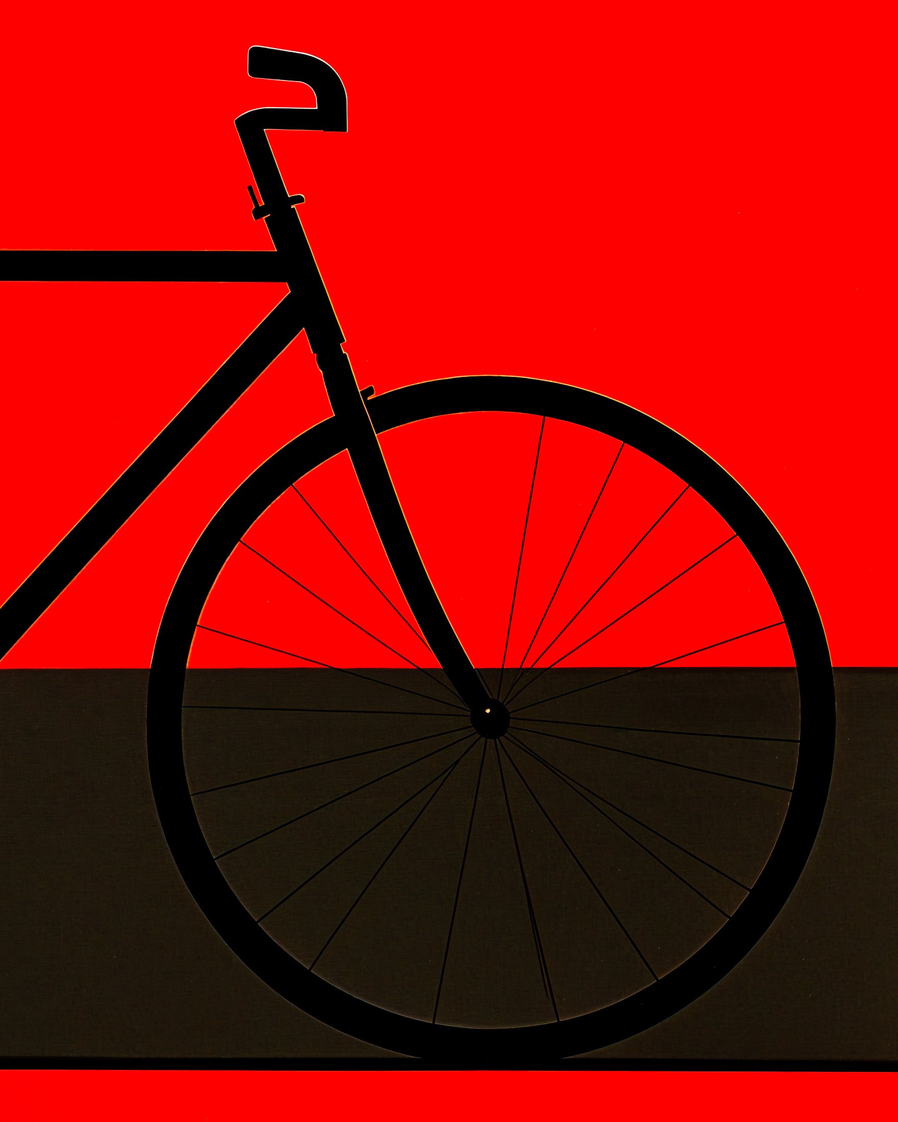 Affiche art abstrait géométrique, vélo