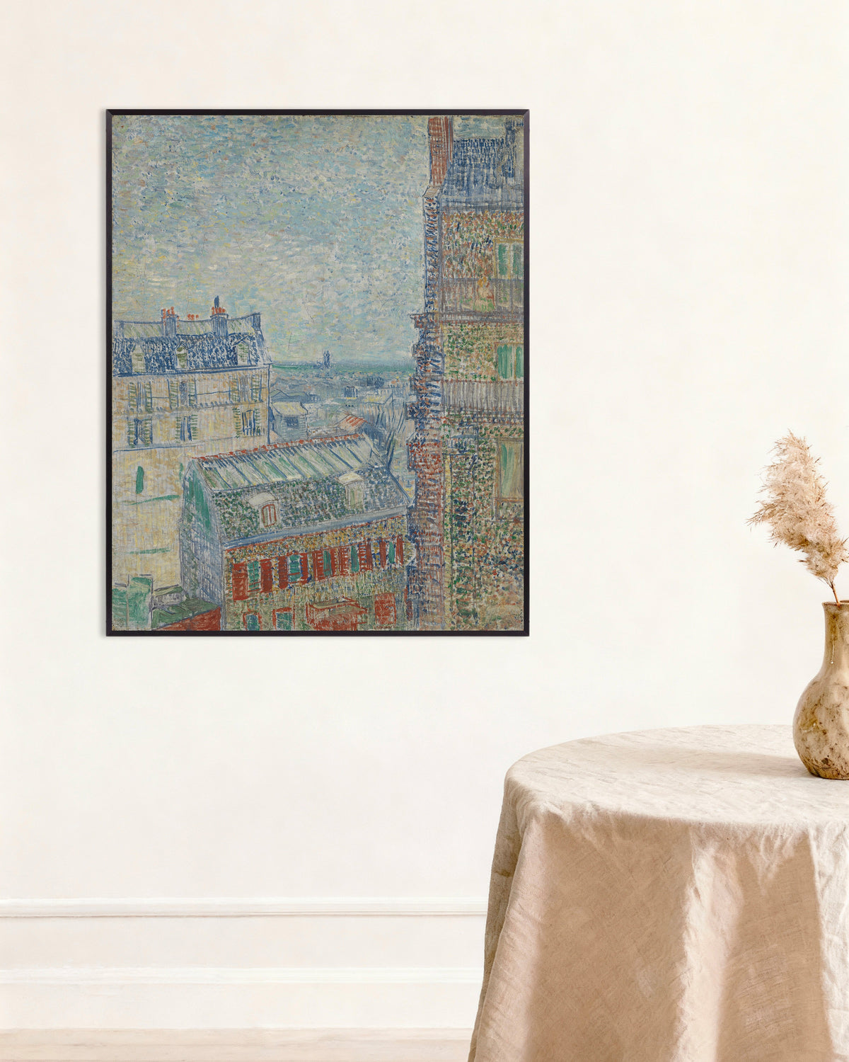 Poster Vue depuis l’appartement de Theo (1887) de Vincent van Gogh, avec cadre métallique