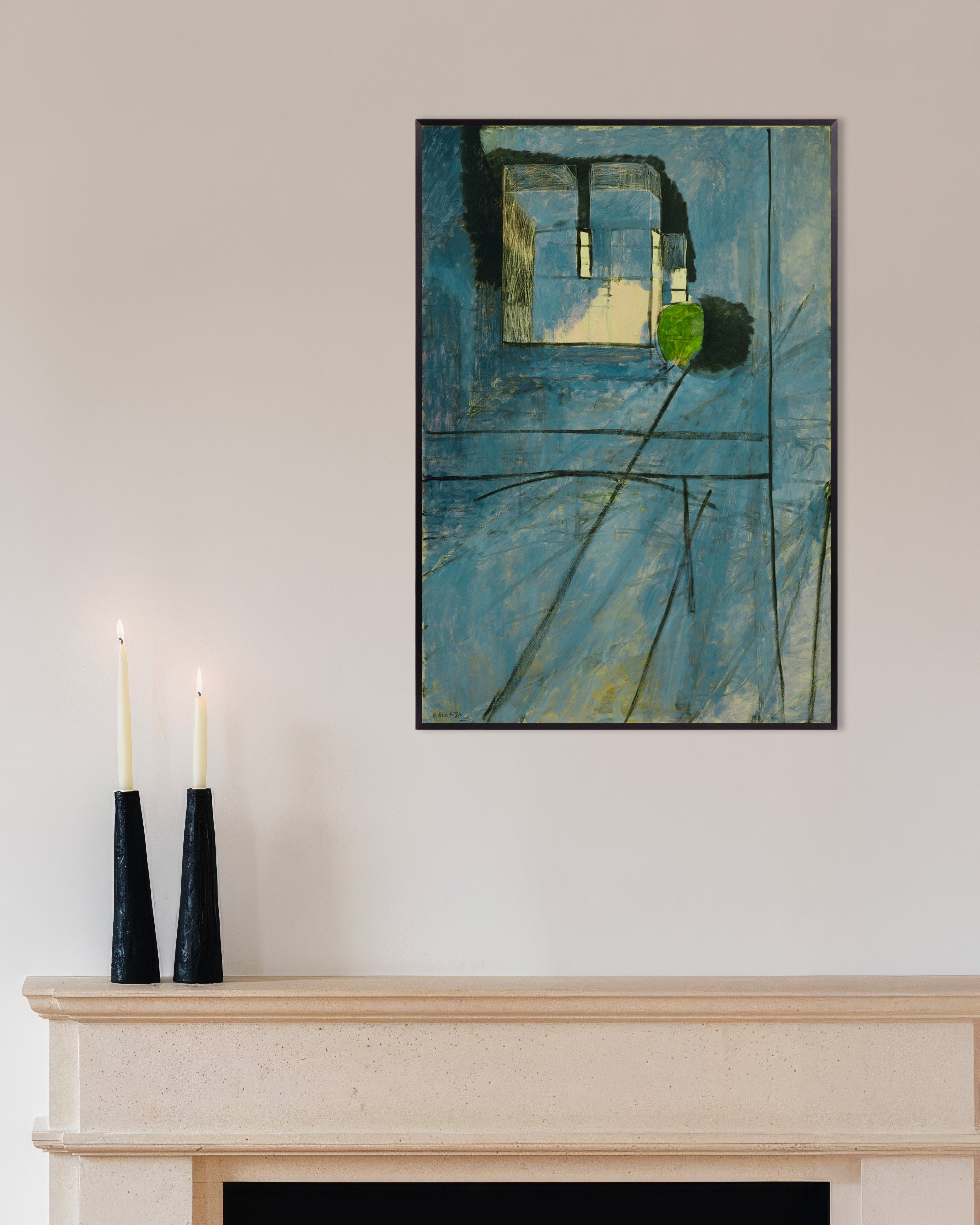 Poster of View of Notre Dame, Paris (1914) by Henri Matisse, with metal frame