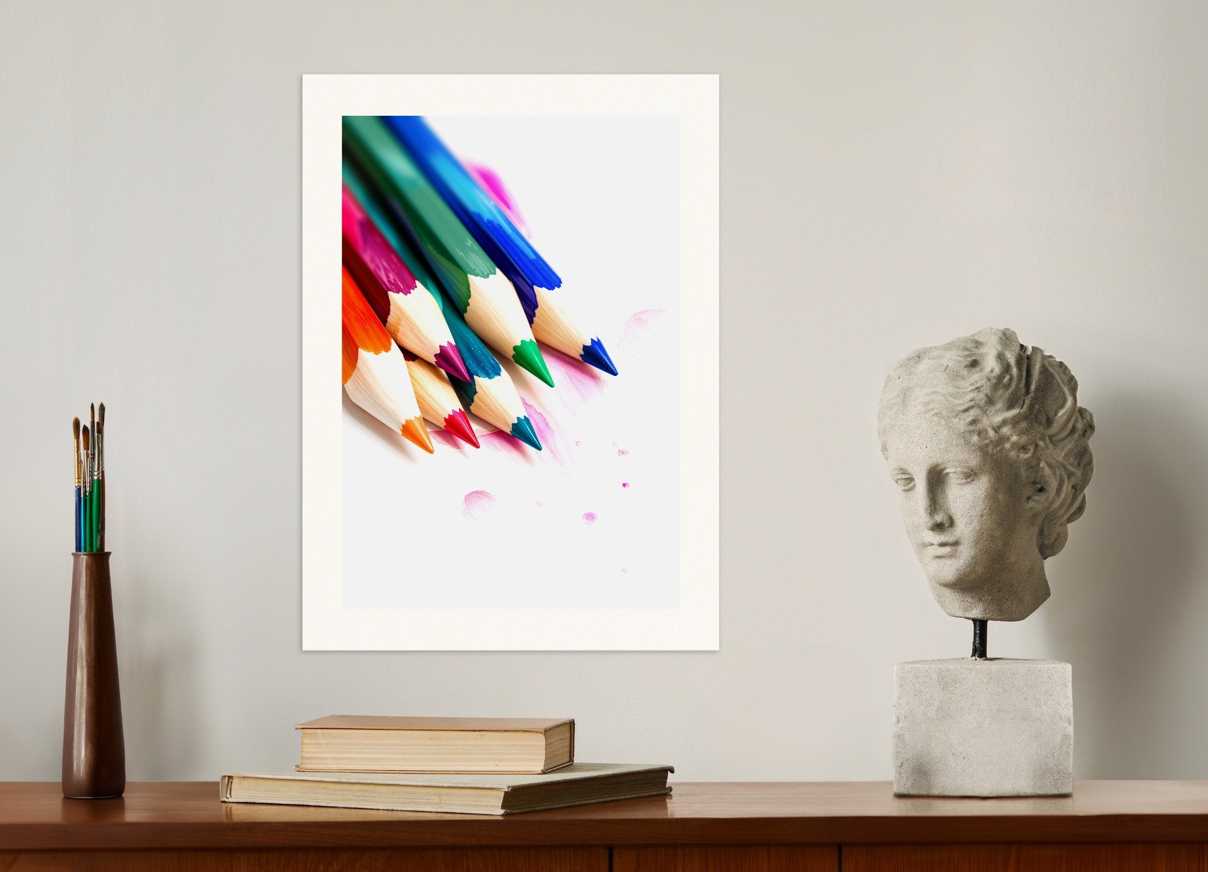 Poster of Watercolor colored pencil