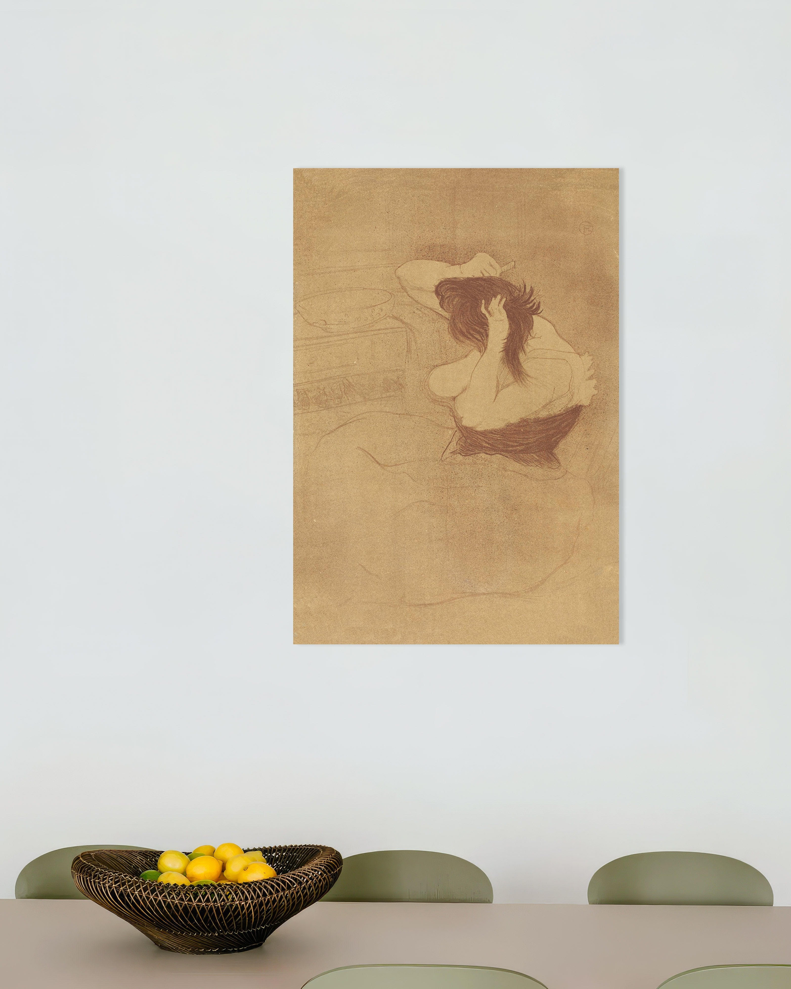 Poster of Woman combing her hair (Femme qui se peigne) (1896) by Henri de Toulouse-Lautrec