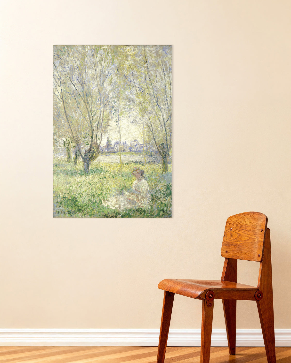 Affiche Femme assise sous les saules (1880) de Claude Monet