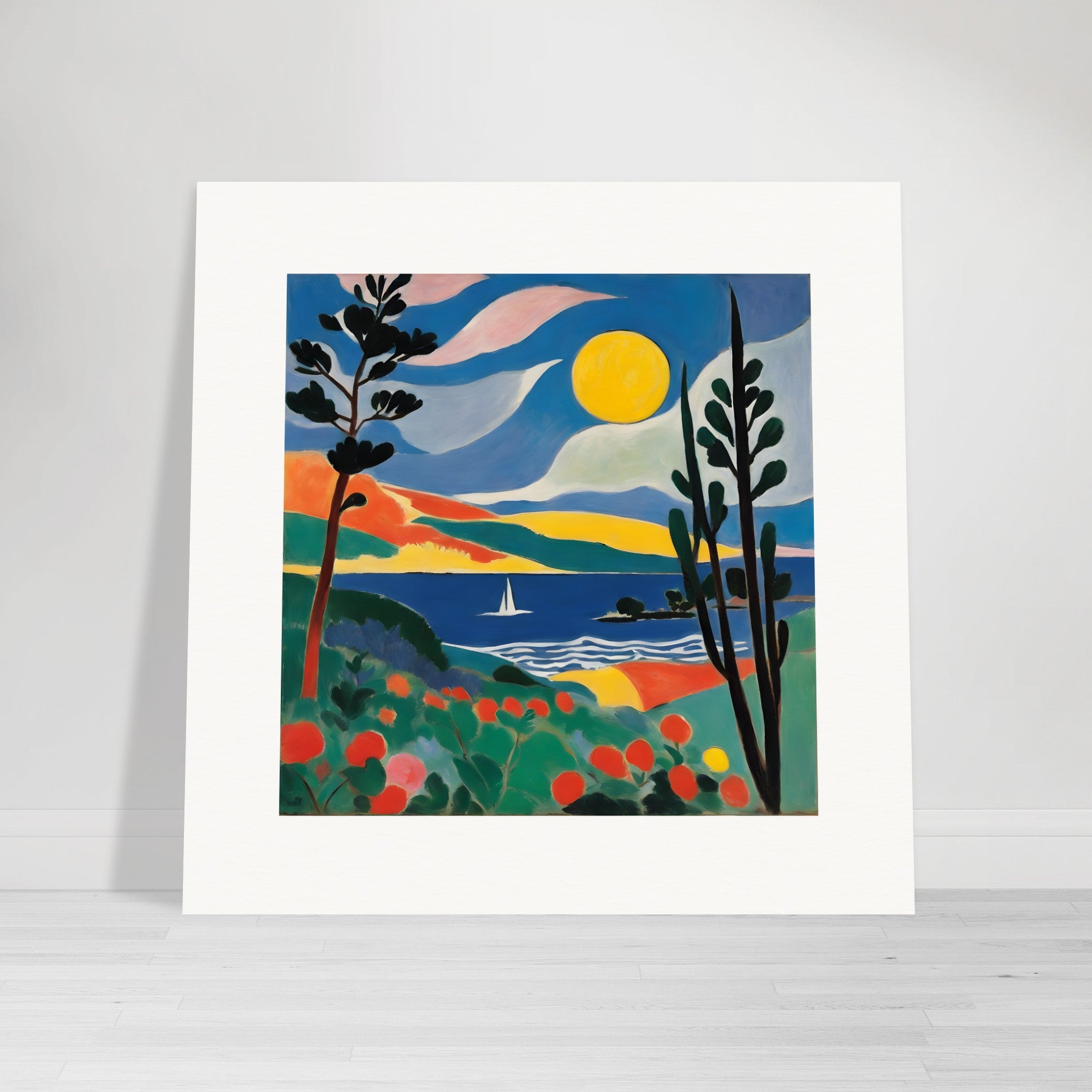 Formes expressives et abstraites, sensibilité décorative, Lune - Affiche