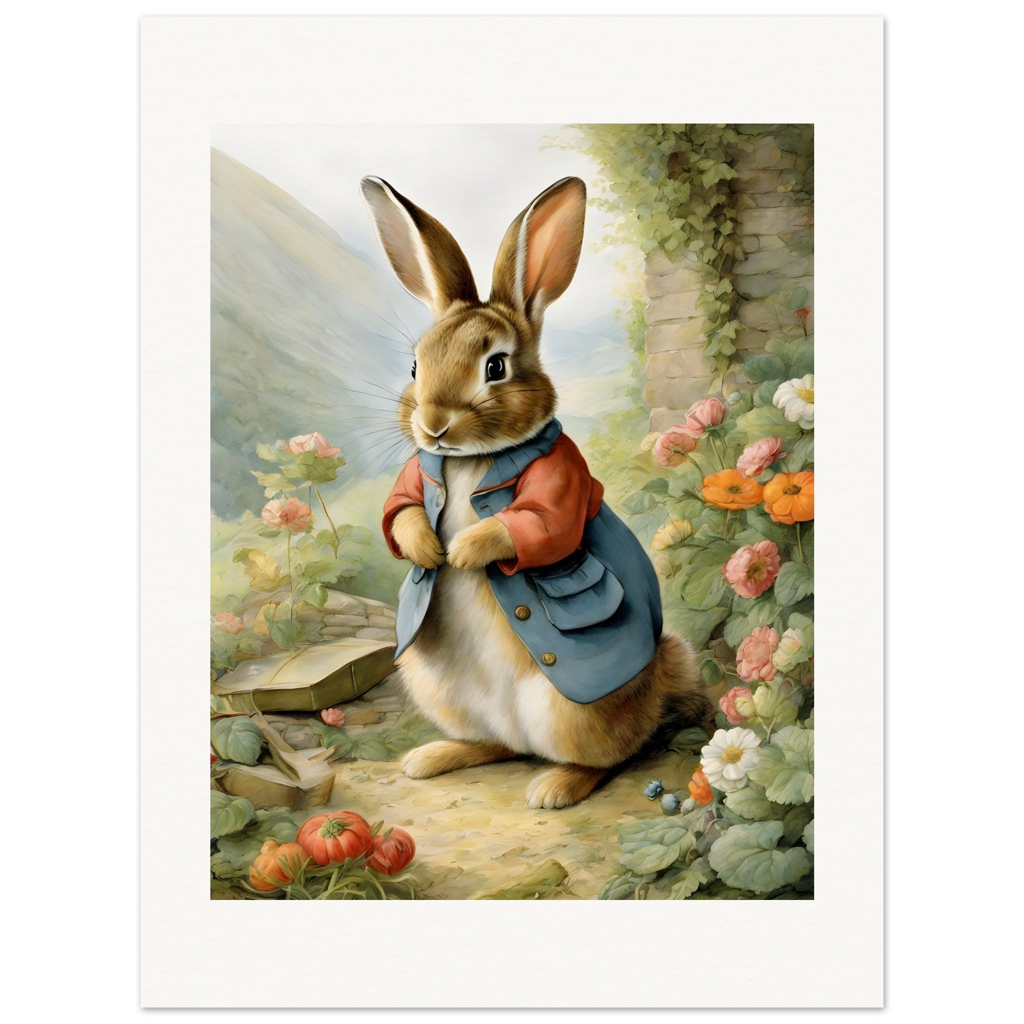 Contes charmants, délicates aquarelles britanniques, Lapin - Affiche