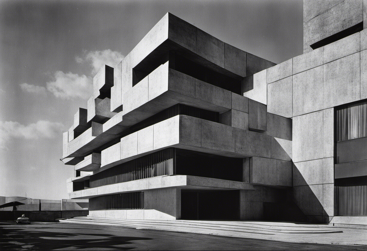 Photographies abstraites basées sur des éléments de la nature et des motifs géométriques, Architecture brutaliste - Affiche