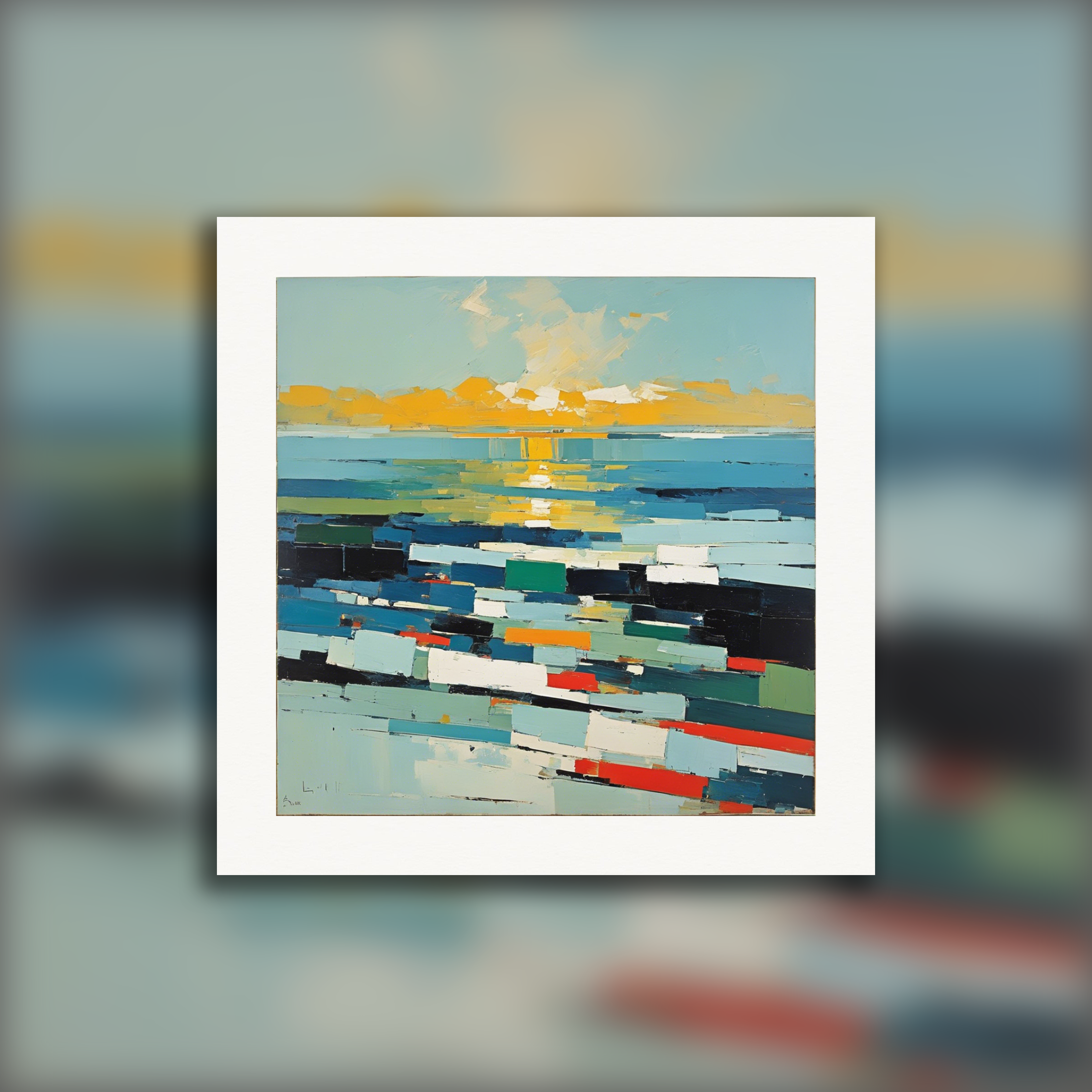 La mer abstraite - Affiche