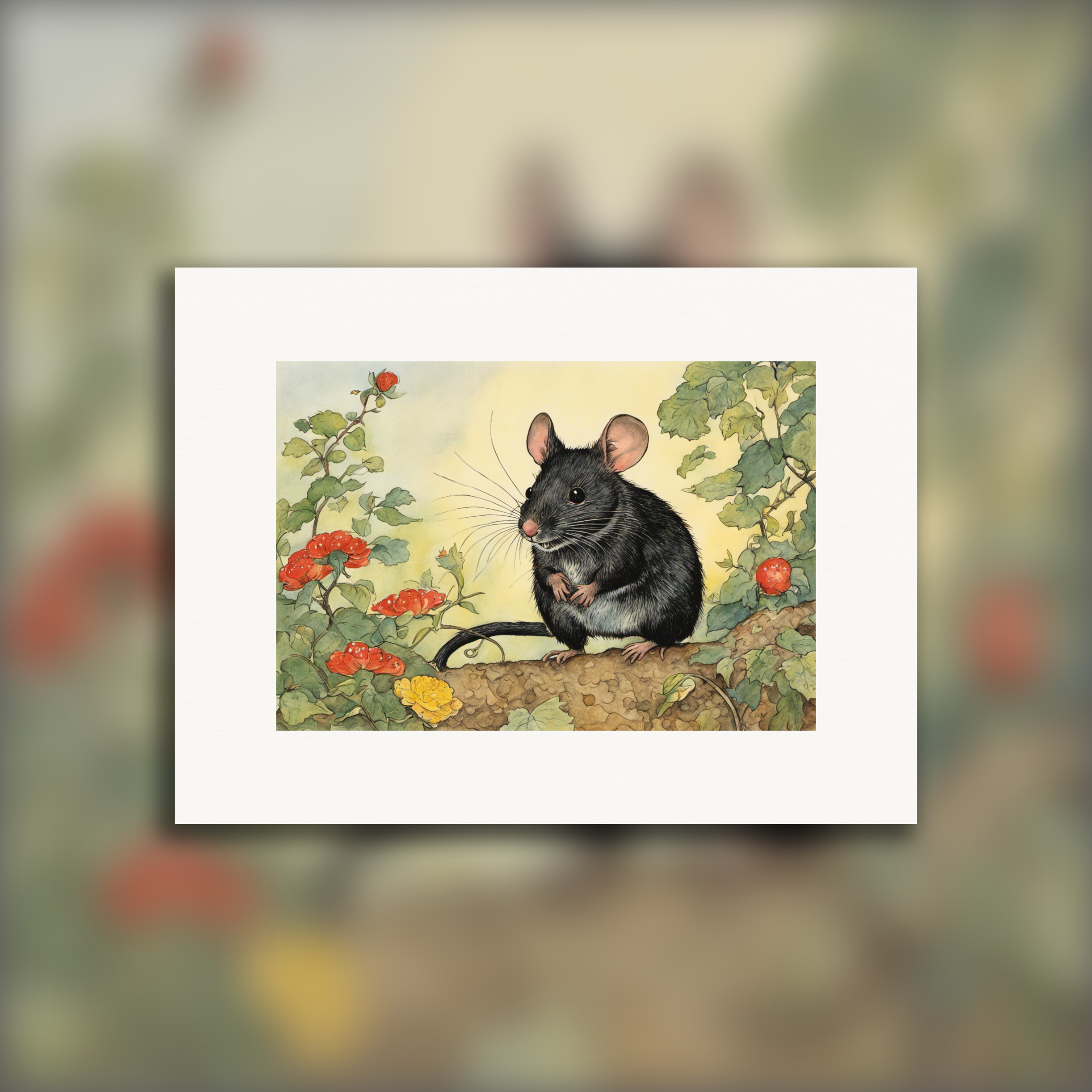 Bande dessinée contemporaine américaine naïve, une souris - Affiche