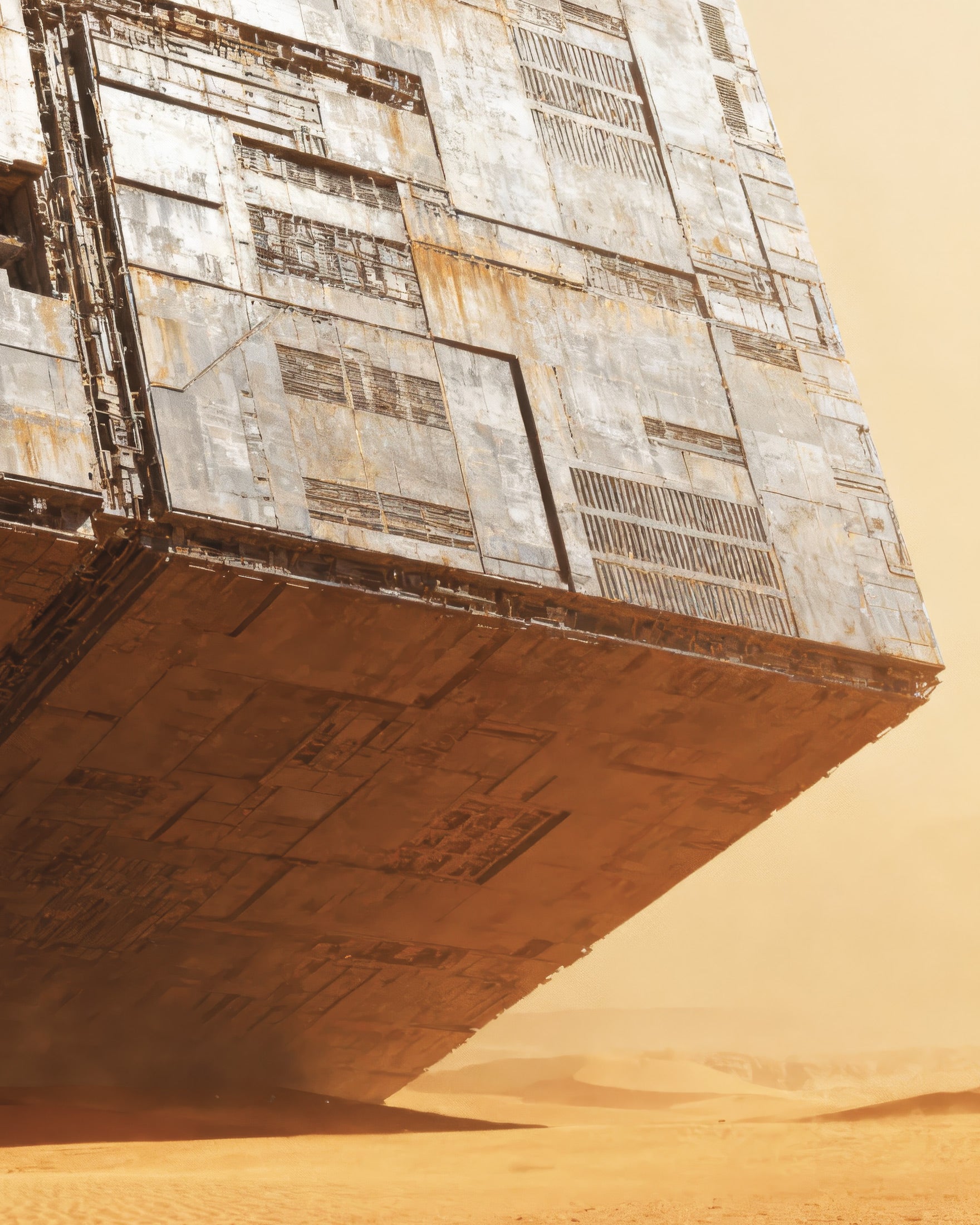 Structure Massive du Désert - Poster Dune, Affiche d'Art Sci-Fi Sable