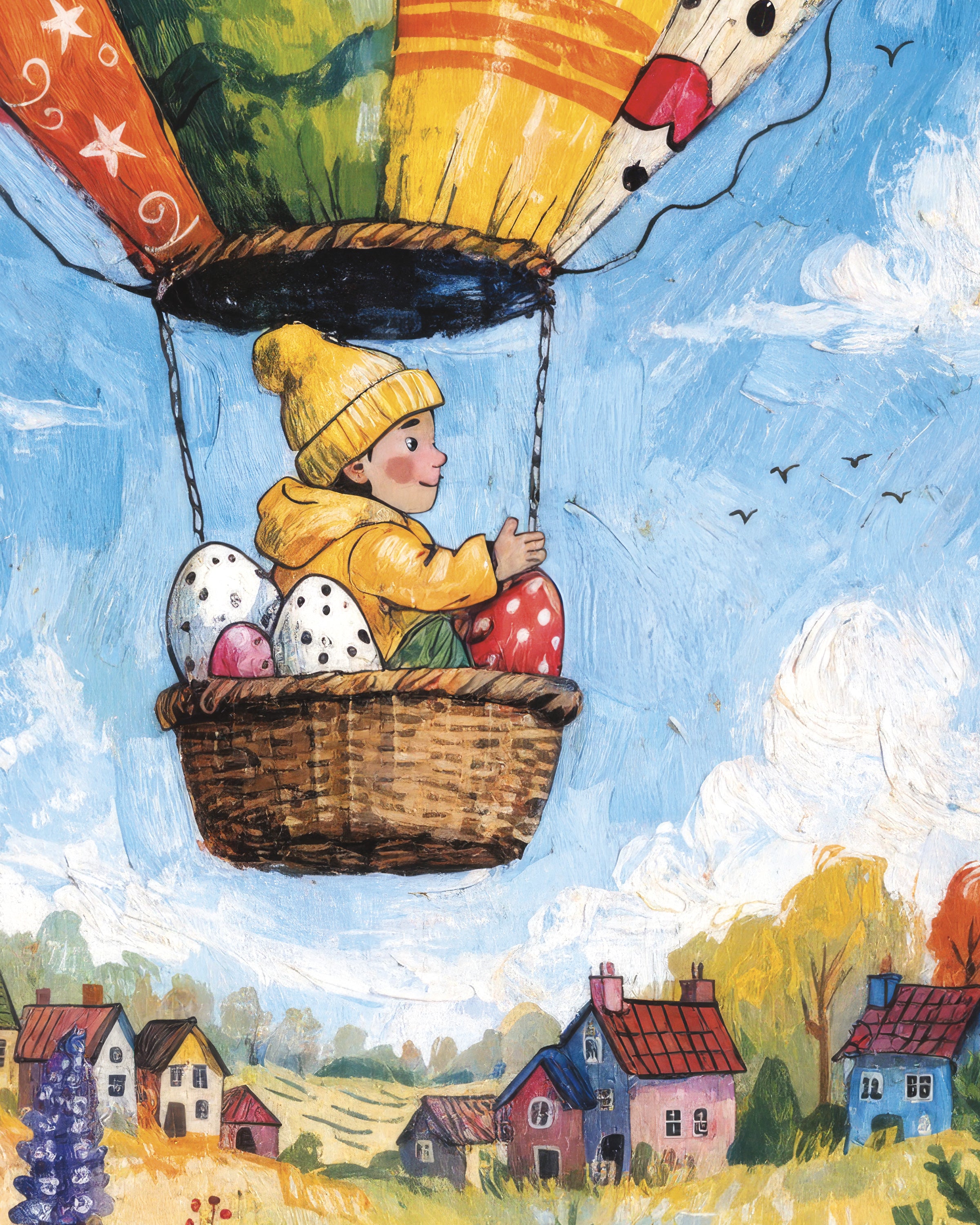 Poster de Balade en Montgolfière de Pâques avec Œufs Peints