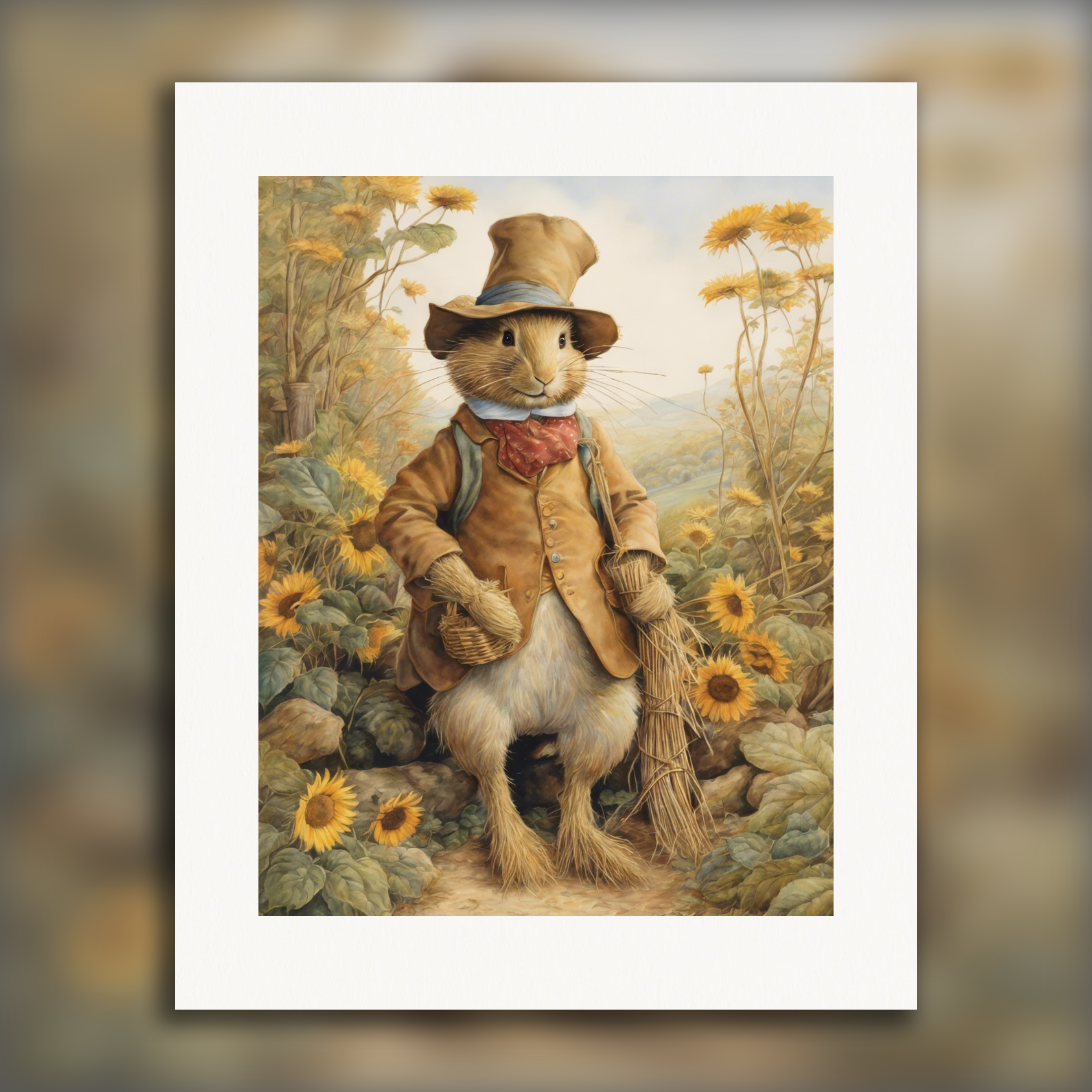 Contes charmants, délicates aquarelles britanniques, Épouvantail - Affiche
