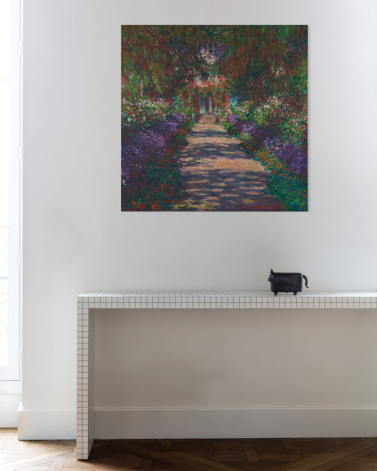 Affiche Une allée du jardin de Monet, Giverny (1902) de Claude Monet