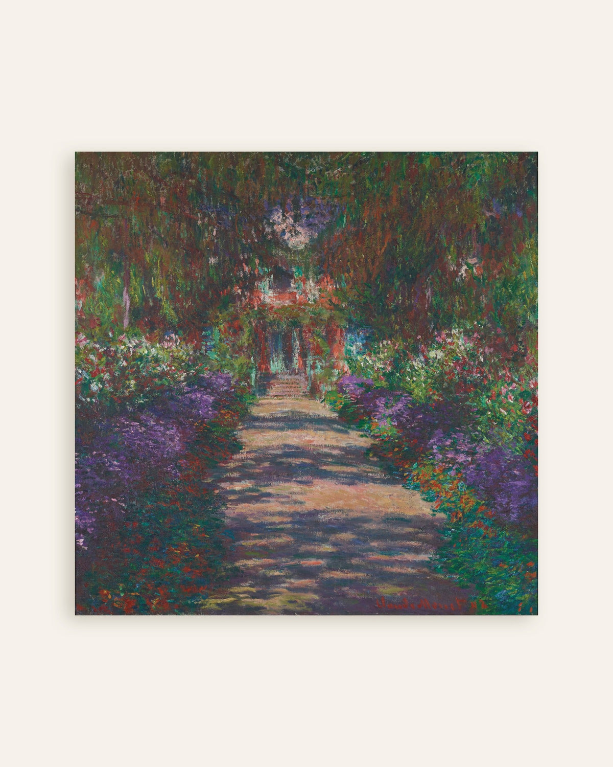 Affiche Une allée du jardin de Monet, Giverny (1902) de Claude Monet, miniature