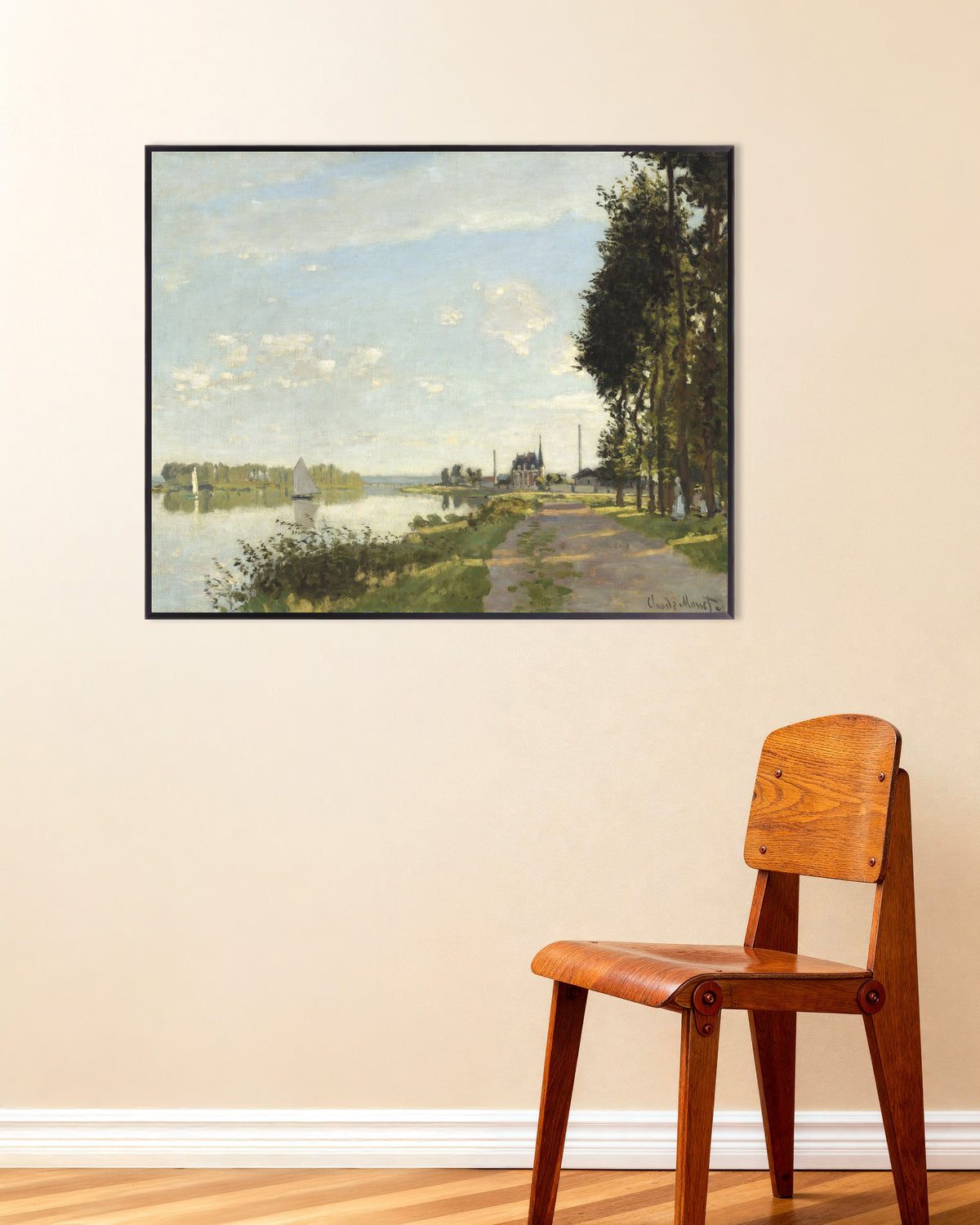 Affiche Argenteuil (vers 1872) de Claude Monet, avec un cadre en métal