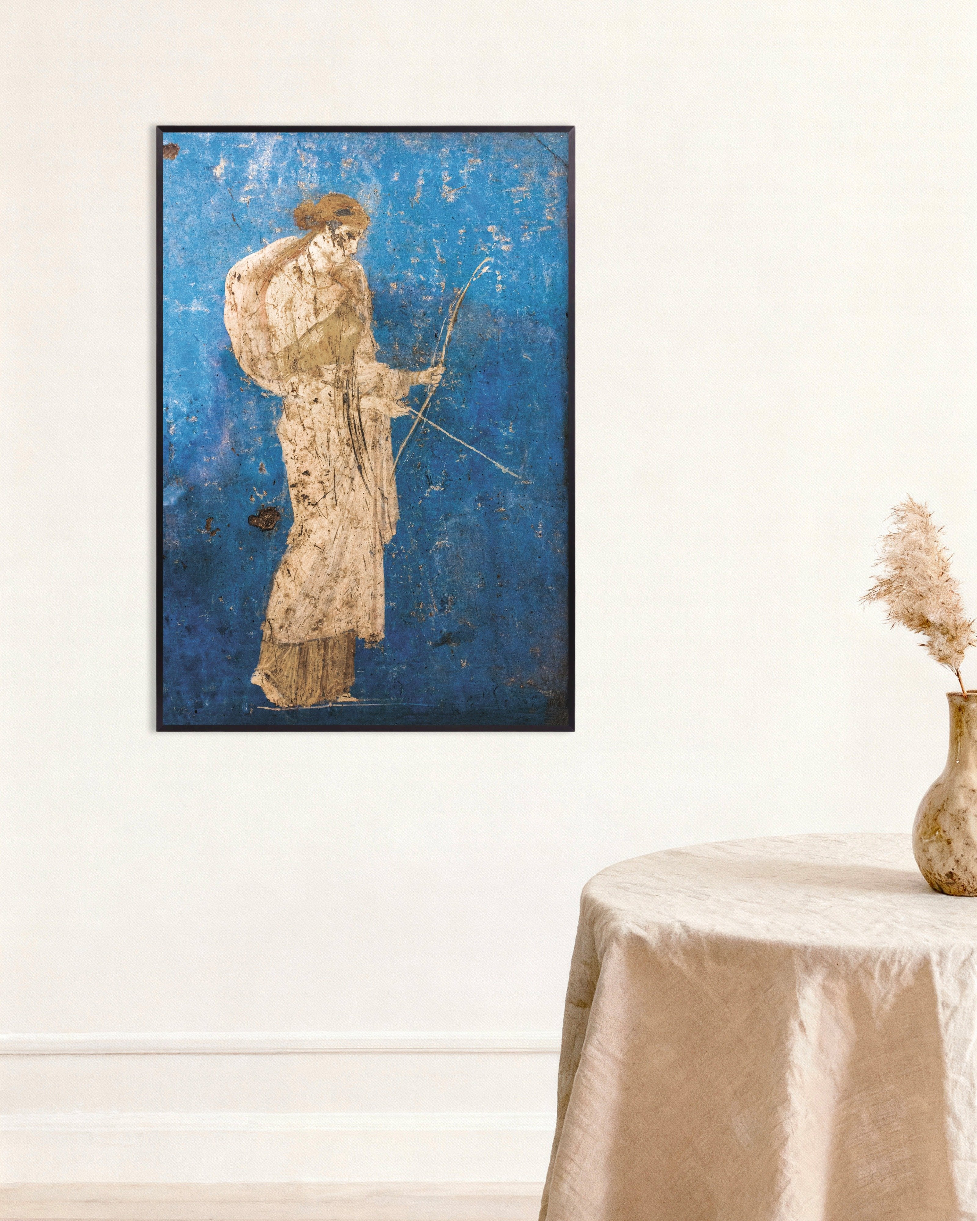 Poster of Artemis Wall Fresco – Roman Mural Poster, with metal frame