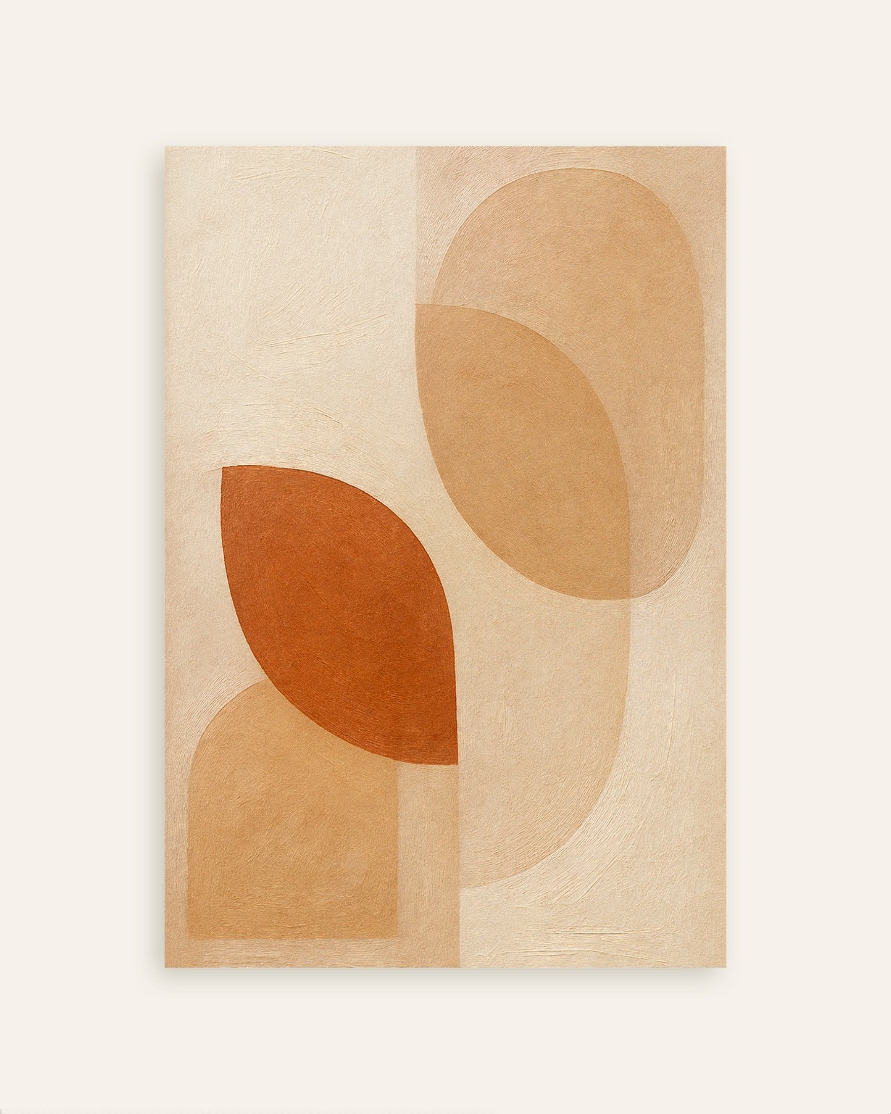 Poster of Autumn Foliage – abstract earth-toned leaf shapes Poster, thumbnail
