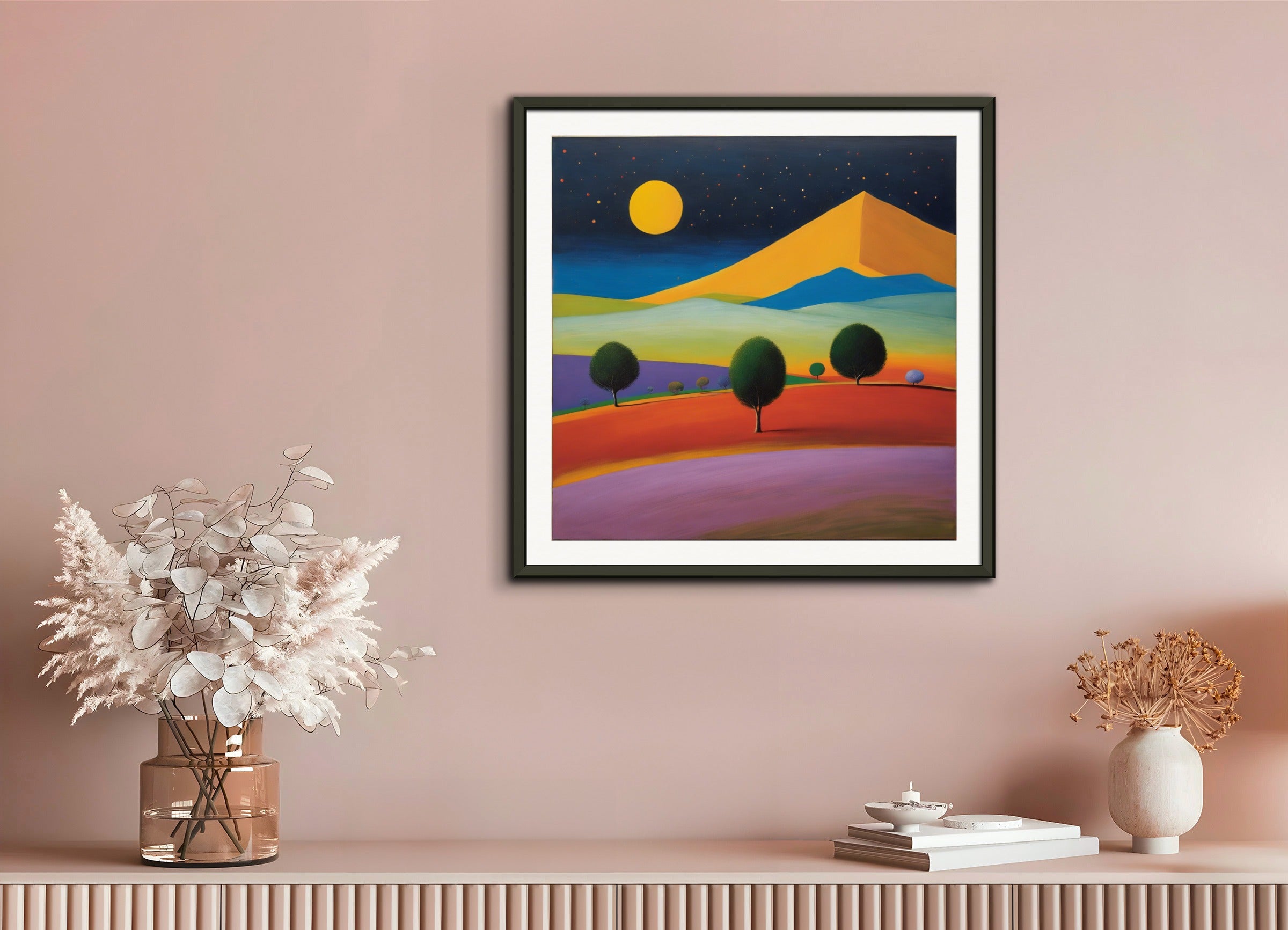 Poster with metal frame: Scottish painting of abstract expressionism, 