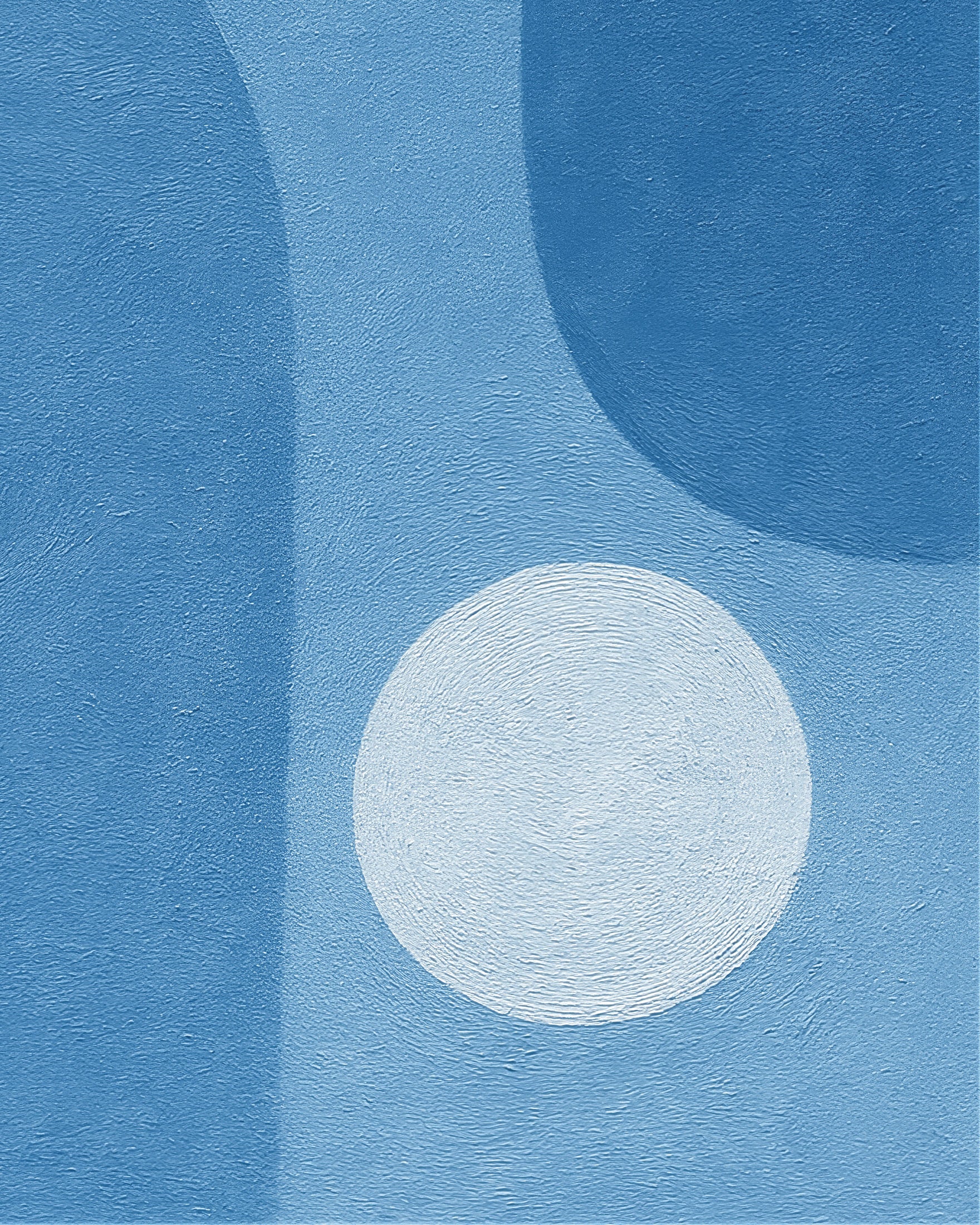 Atmosphère bleue – Affiche de formes bleues abstraites