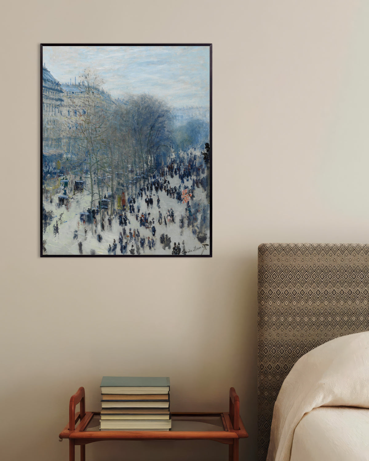 Affiche Le Boulevard des Capucines (1873–1874) de Claude Monet, avec un cadre en métal