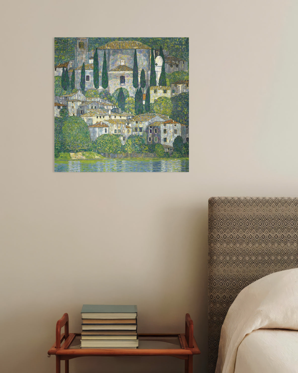 Affiche Église à Cassone (Paysage aux cyprès) (1913) de Gustav Klimt