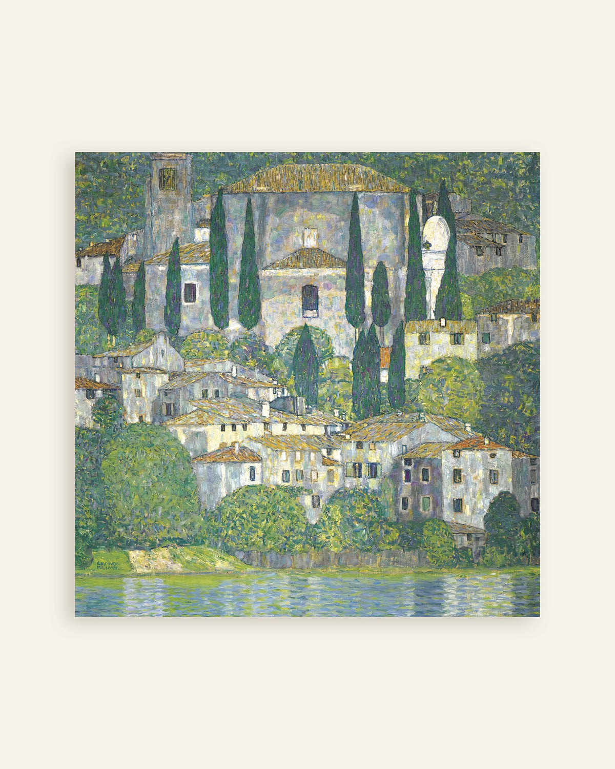 Affiche Église à Cassone (Paysage aux cyprès) (1913) de Gustav Klimt, miniature