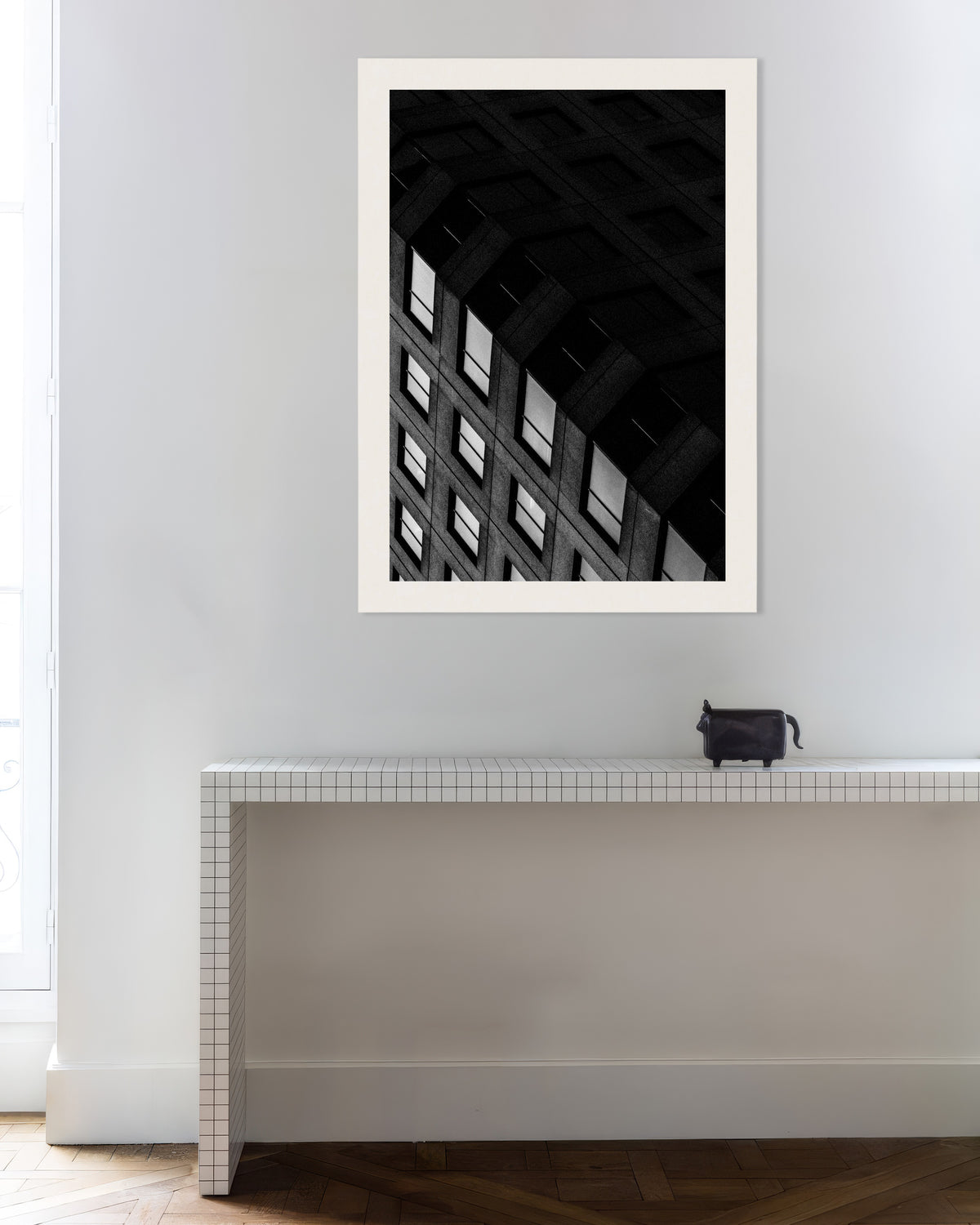 Affiche « Grille de béton de nuit »
