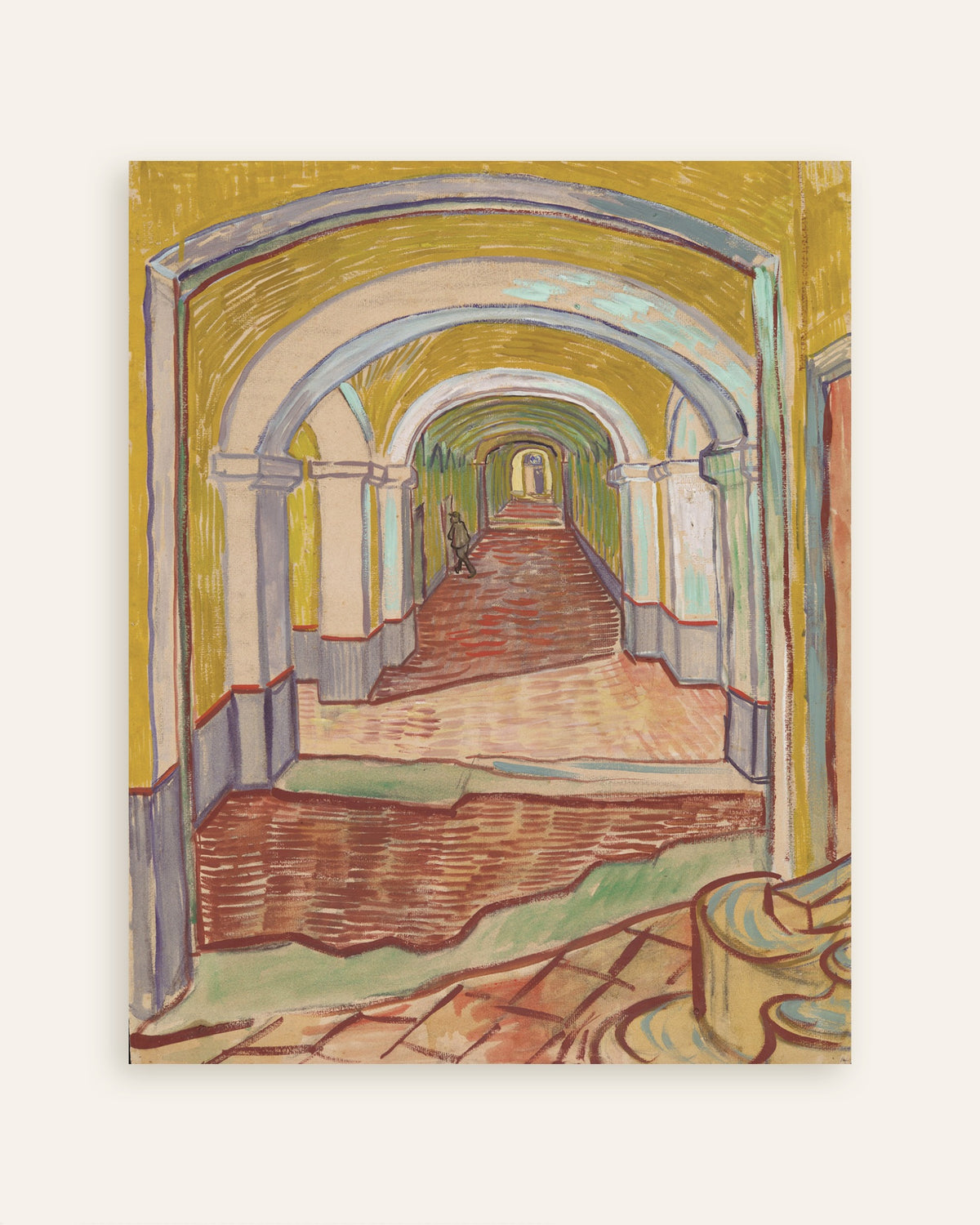 Poster de Corridor de l’asile (1889) de Vincent van Gogh, vignette