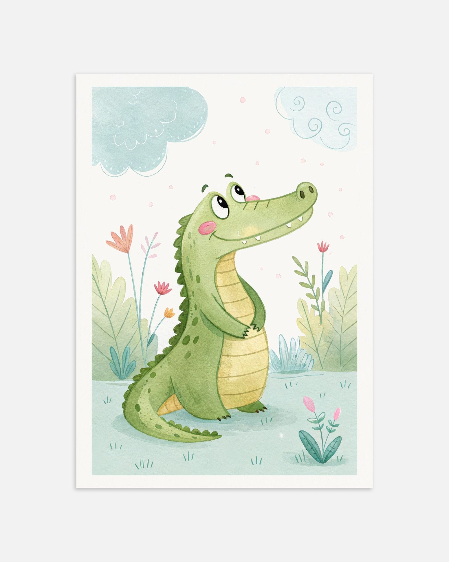 Poster of Crocodile Poster - Safari Nursery Wall Art, thumbnail