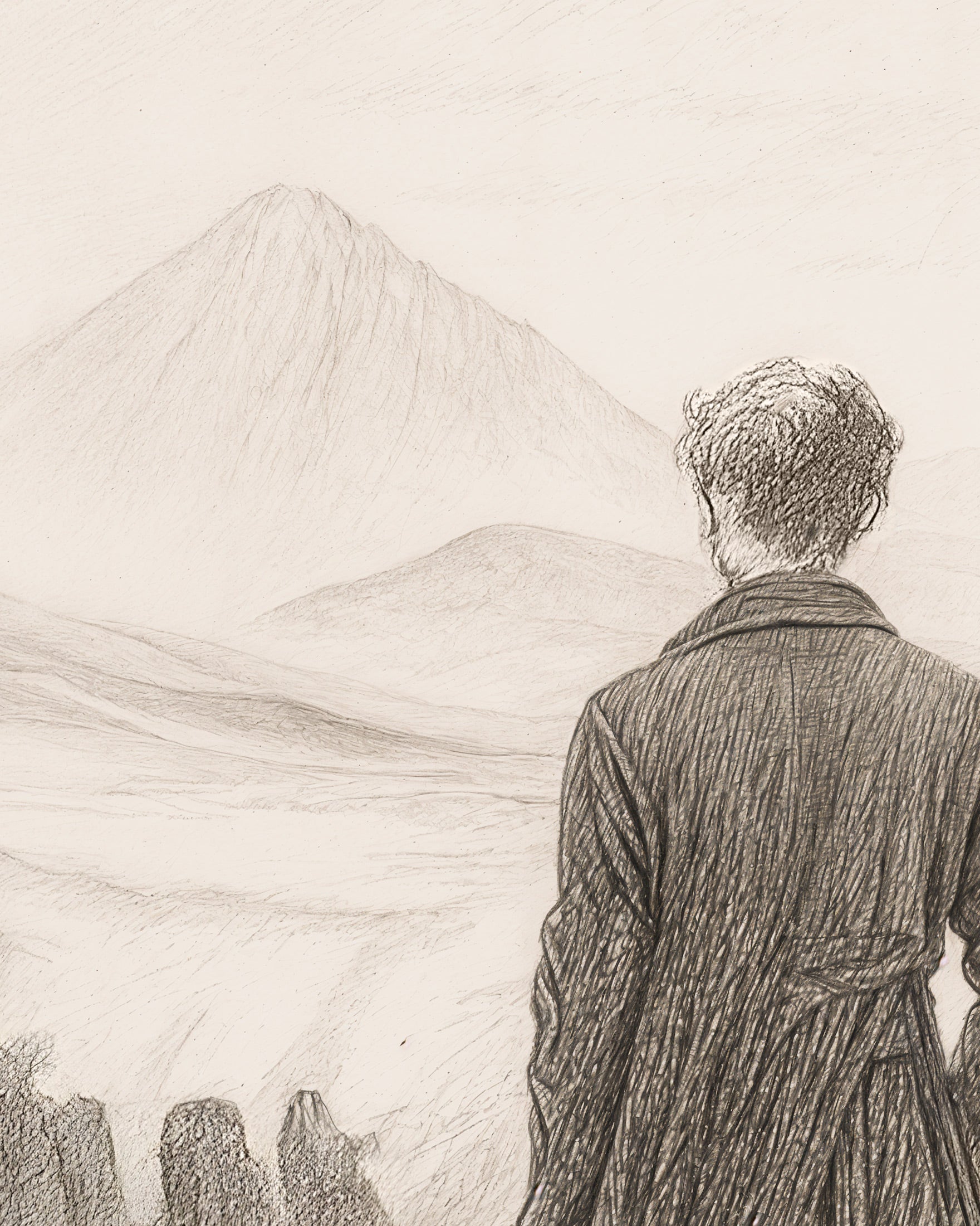 L'être face à l'Immensité, dessin - Affiche