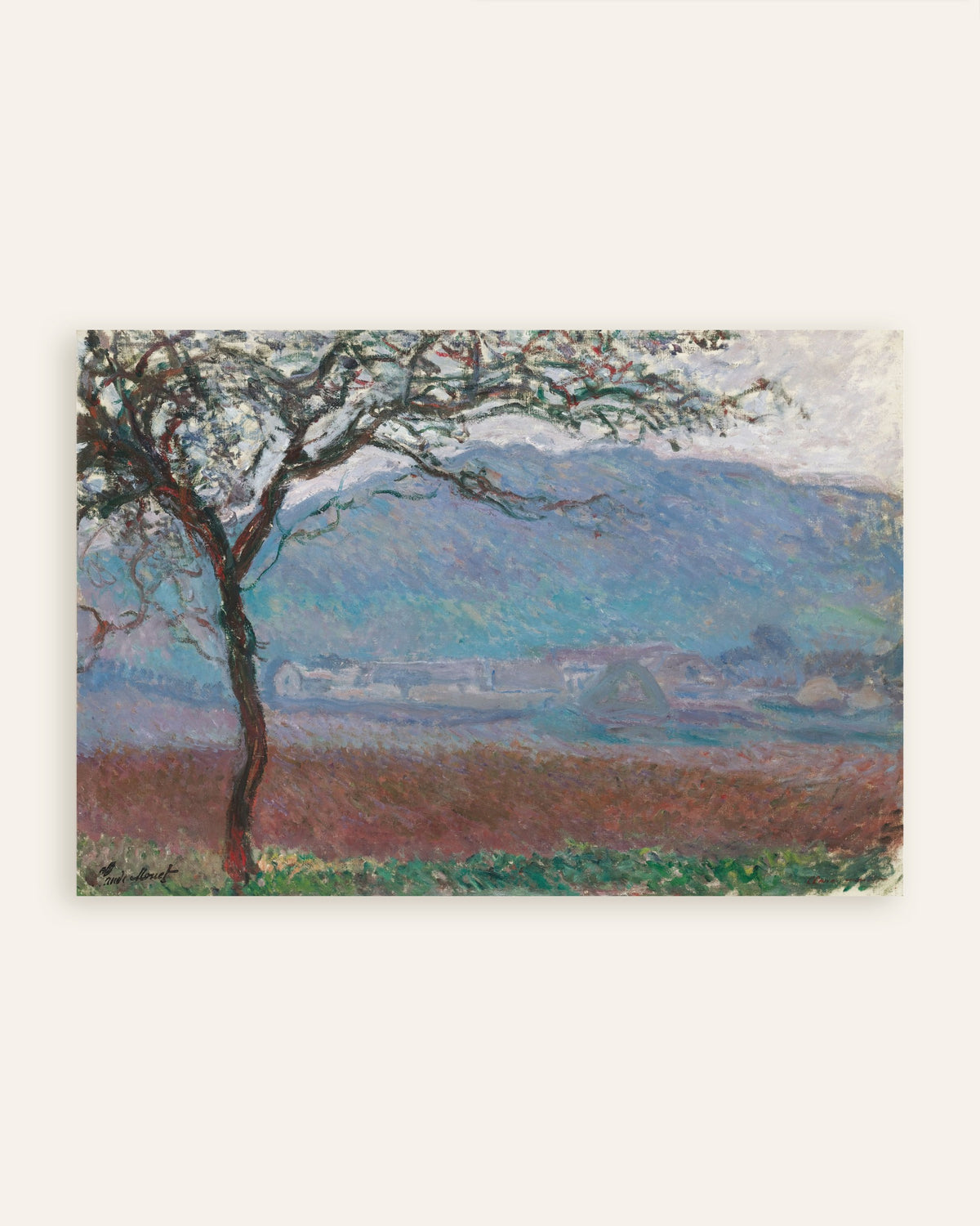 Affiche Champ à Giverny (1887) de Claude Monet, miniature