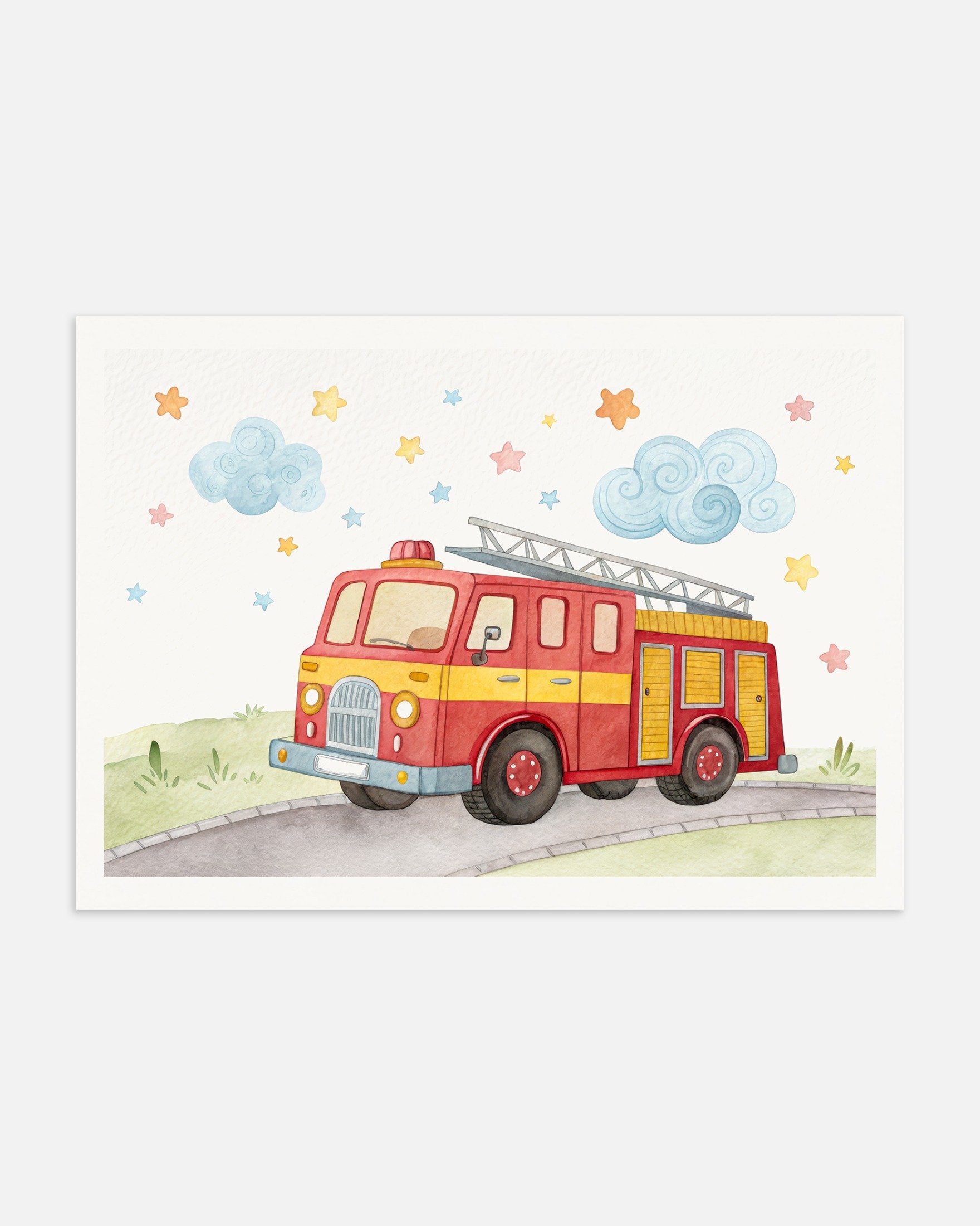 Poster of Fire Truck Poster - Boys Nursery Wall Art, thumbnail