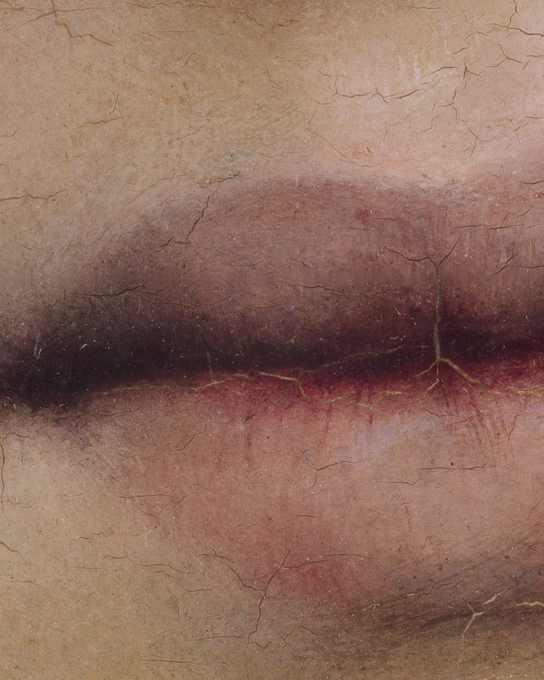 Louis Janmot "Fleur des Champs" Détail des Lèvres - Affiche d'Art