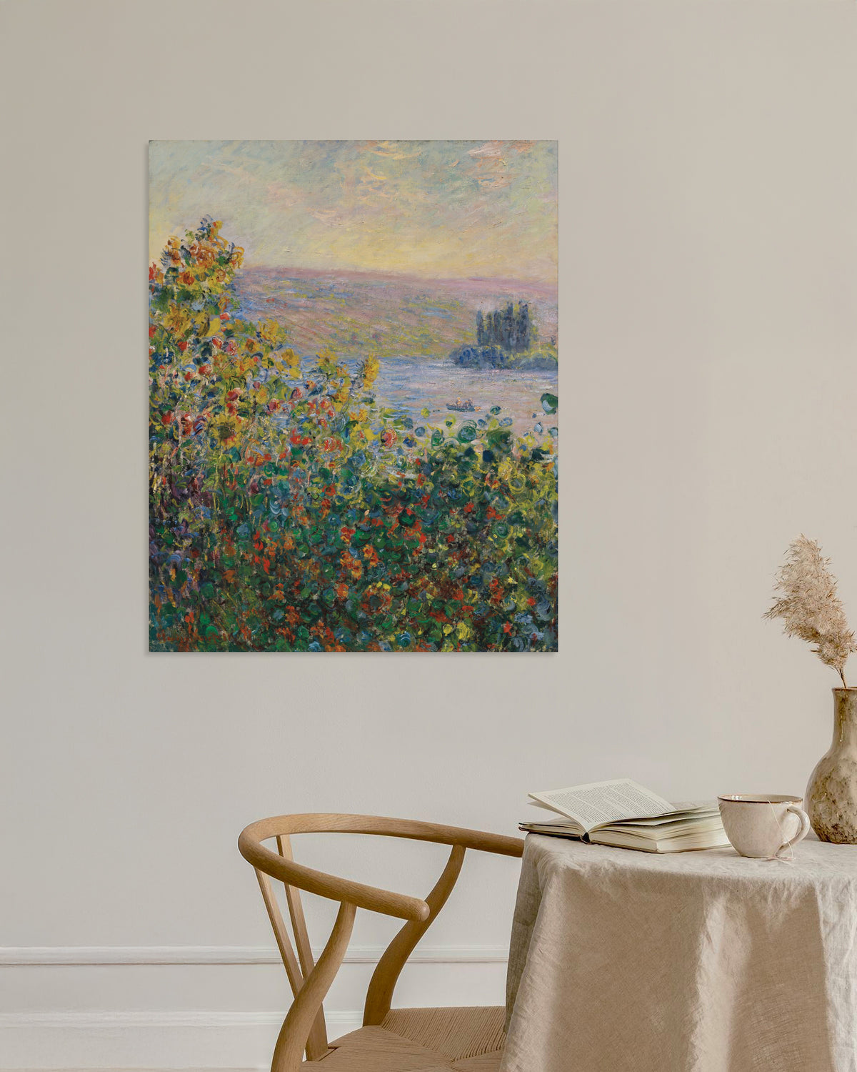 Affiche Massif de fleurs à Vétheuil (1881) de Claude Monet