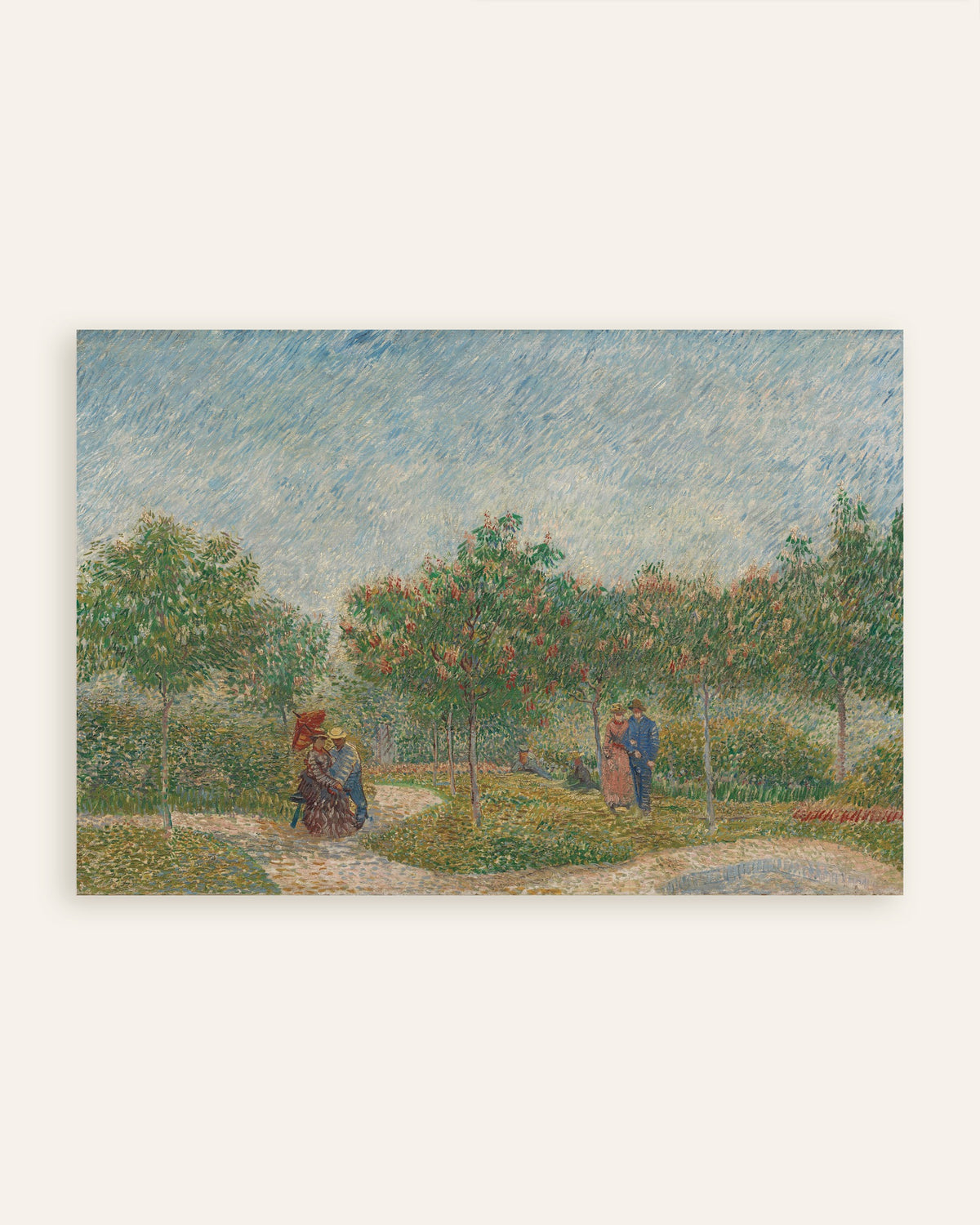 Poster de Jardin avec des couples faisant la cour, square Saint-Pierre (1887), de Vincent van Gogh, en miniature