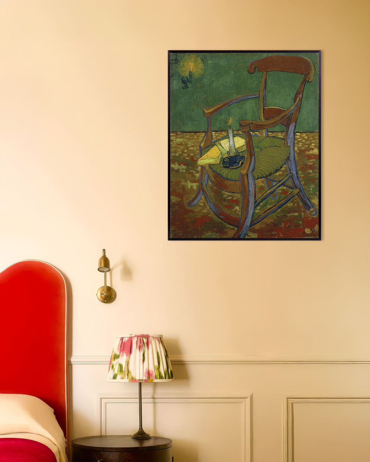 Poster de Le Fauteuil de Gauguin (1888), de Vincent van Gogh, avec un cadre métallique