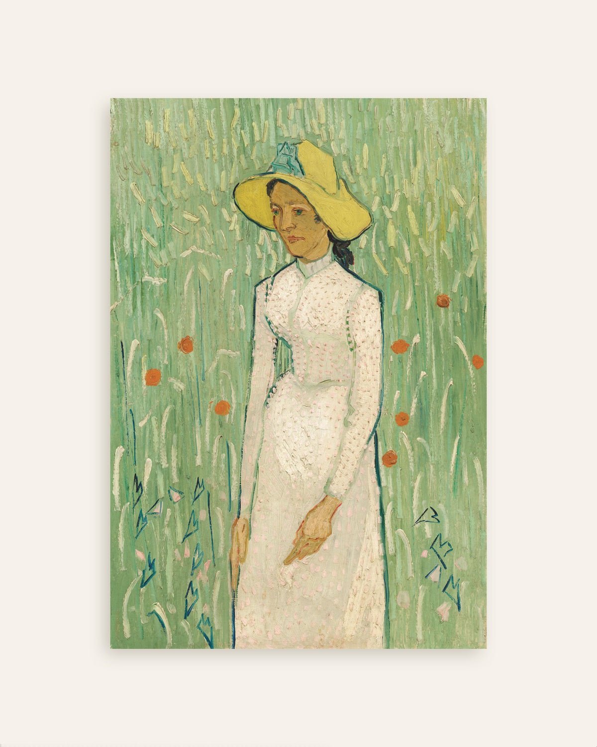 Poster Jeune fille en blanc (1890), Vincent van Gogh, vignette