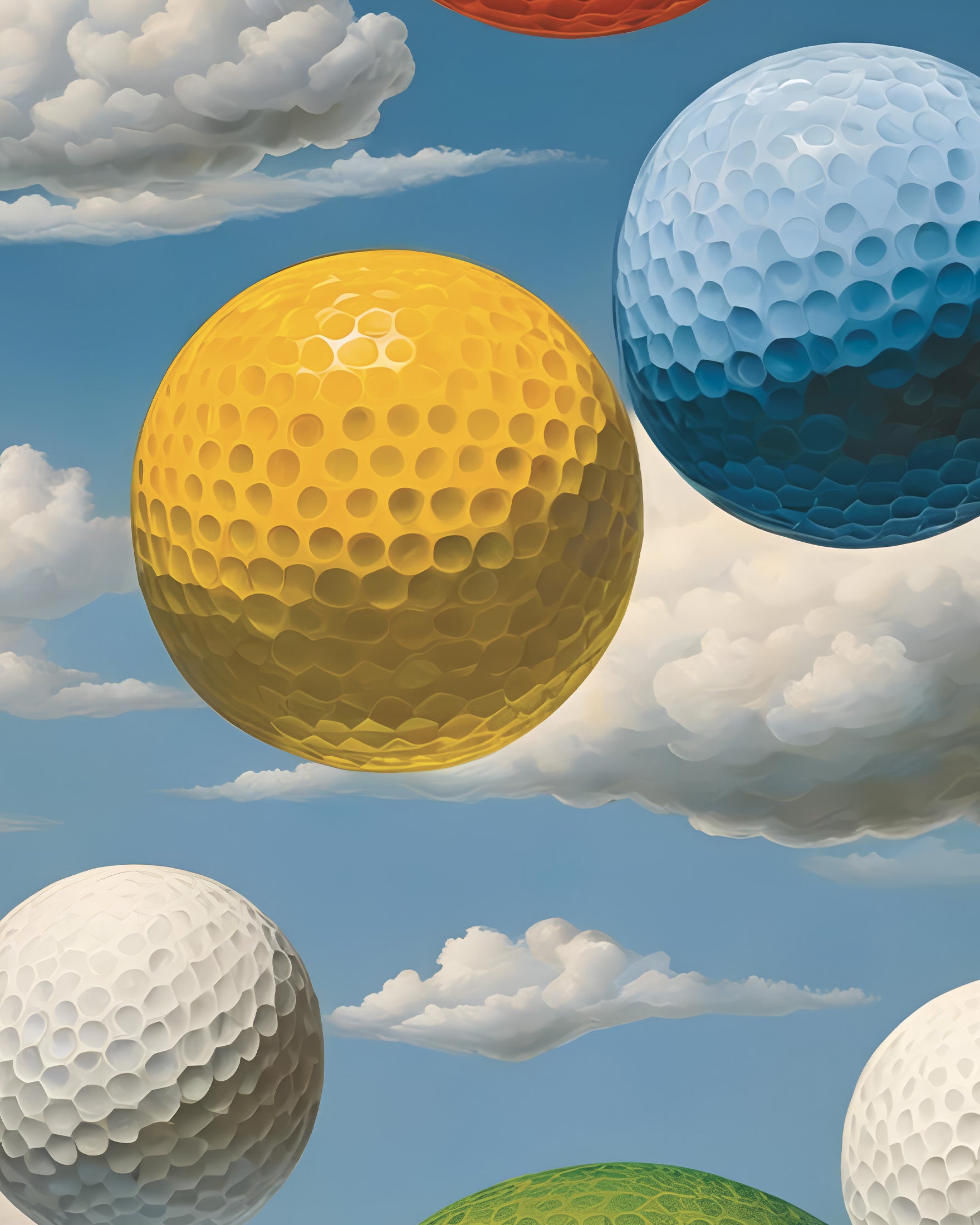 Golf worlds – Poster surréaliste