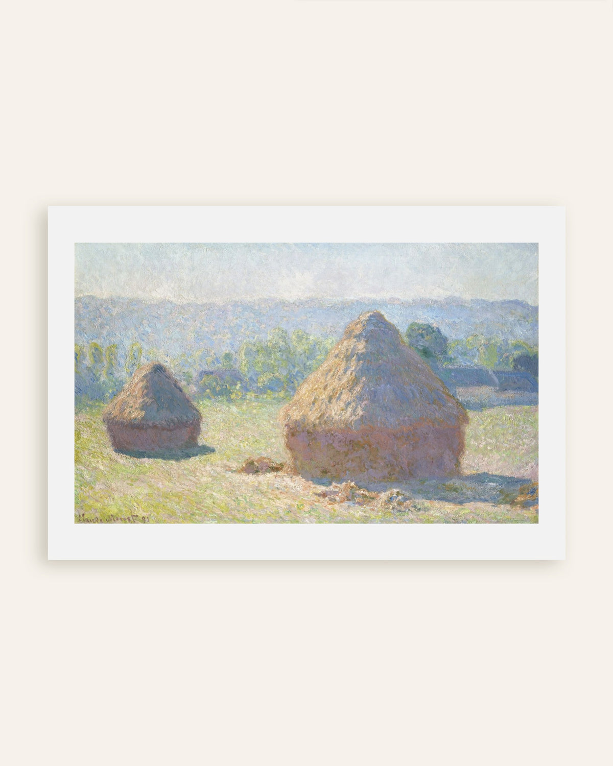 Affiche Meules, fin de l'été (1891) de Claude Monet, miniature