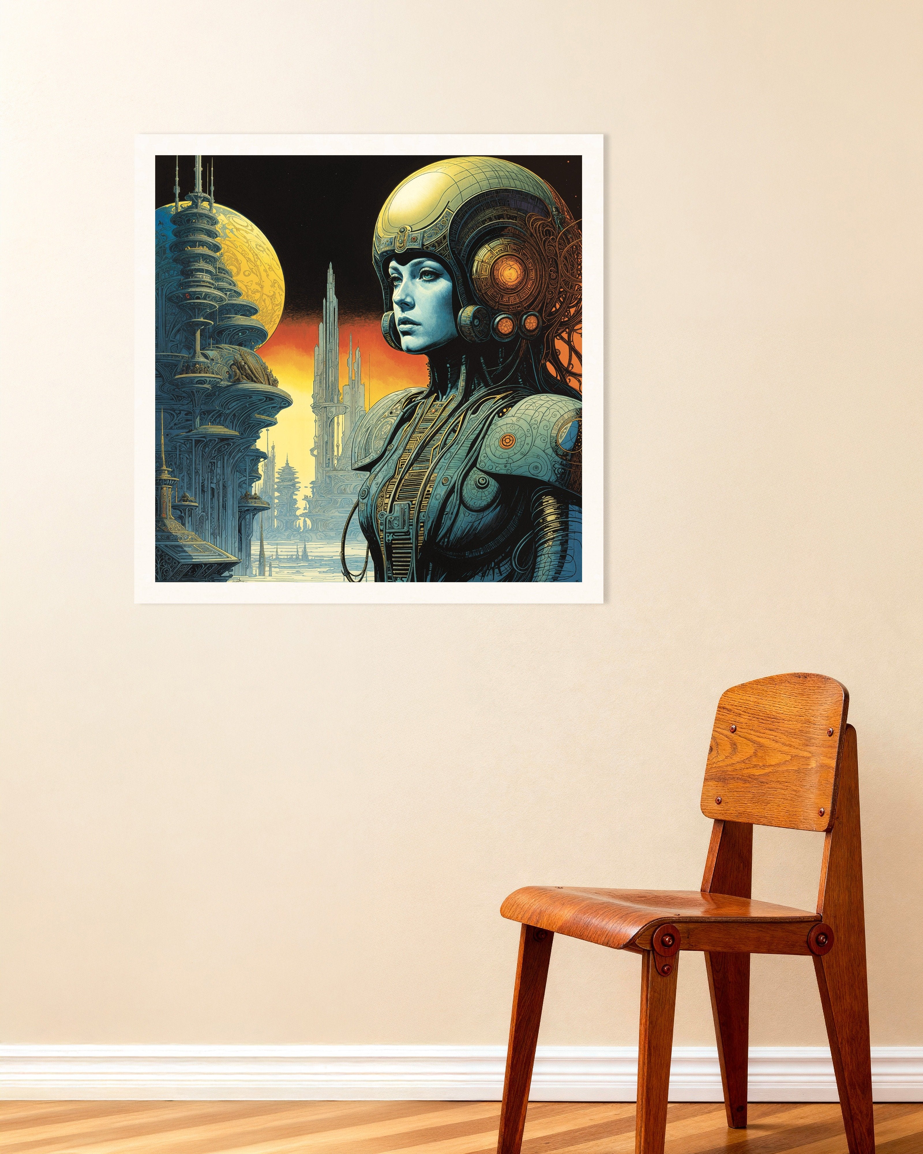 Poster of Hive Queen - Retro Sci-Fi Poster