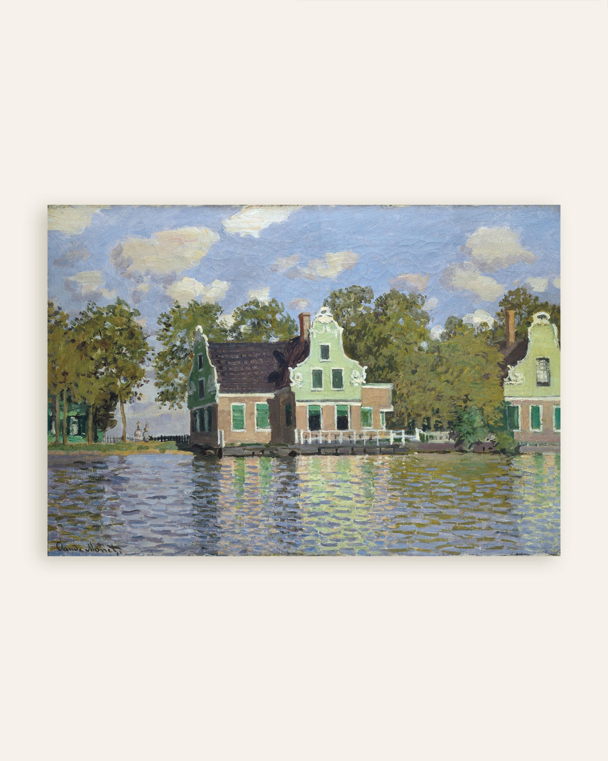 Affiche Maisons au bord de la Zaan (1871) de Claude Monet, miniature