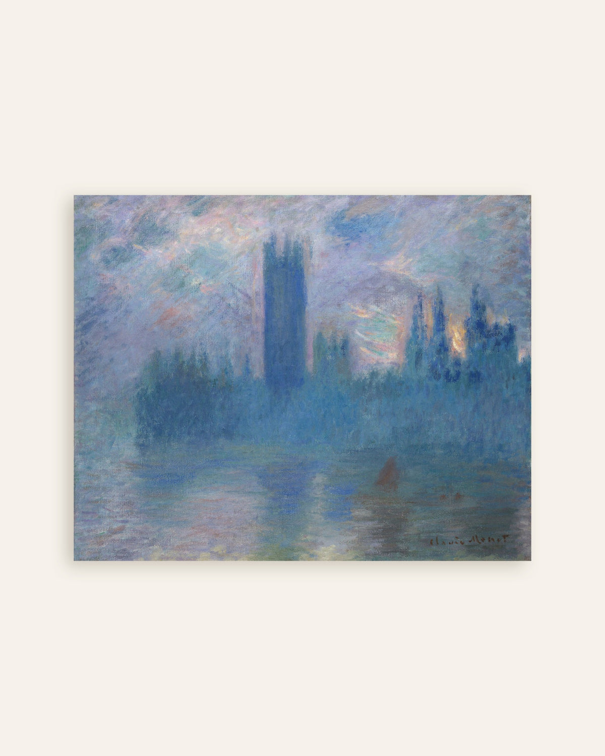 Affiche Le Parlement de Londres (1900) de Claude Monet, miniature
