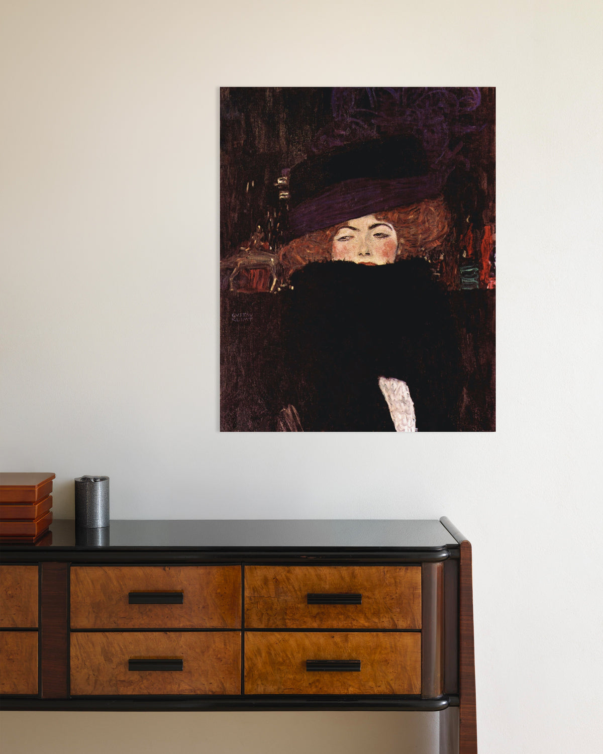 Poster de Dame au chapeau et à l’étole de plumes (1909), Gustav Klimt