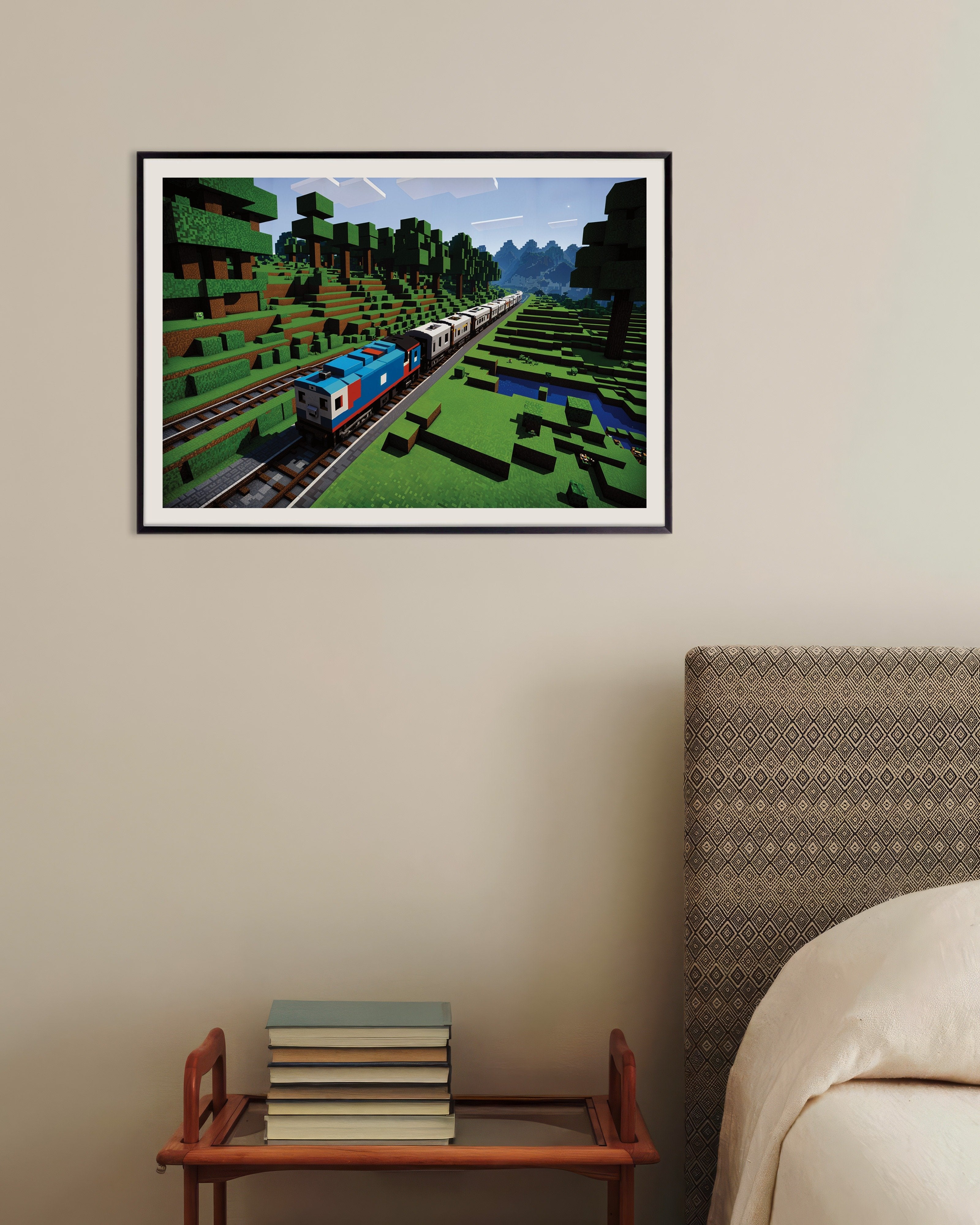Poster of Minecraft, Train - Poster, with metal frame